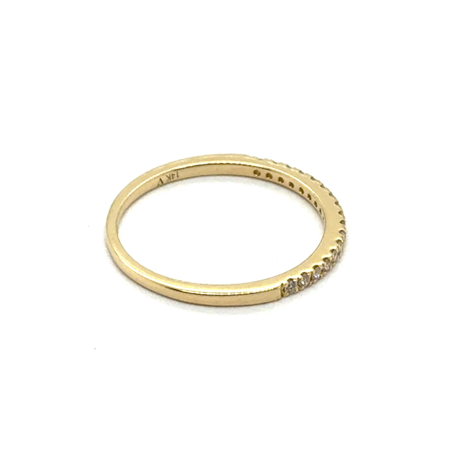 0.12 Ctw 14Kt Yellow Gold Diamond Stack Band - Image 2