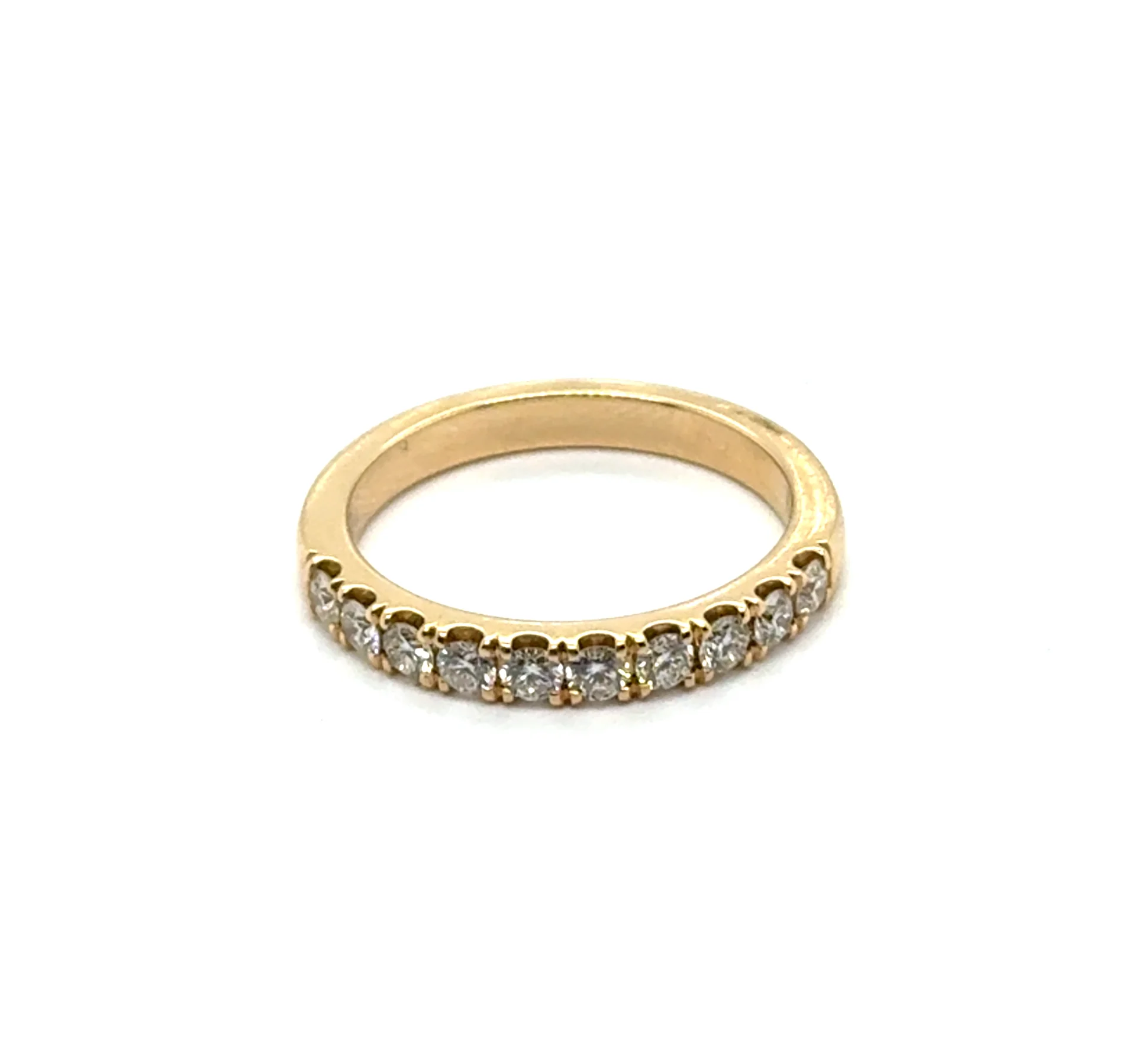 0.50 Ctw 14kt Yellow Gold Diamond Stackable Wedding Band Size 6.5