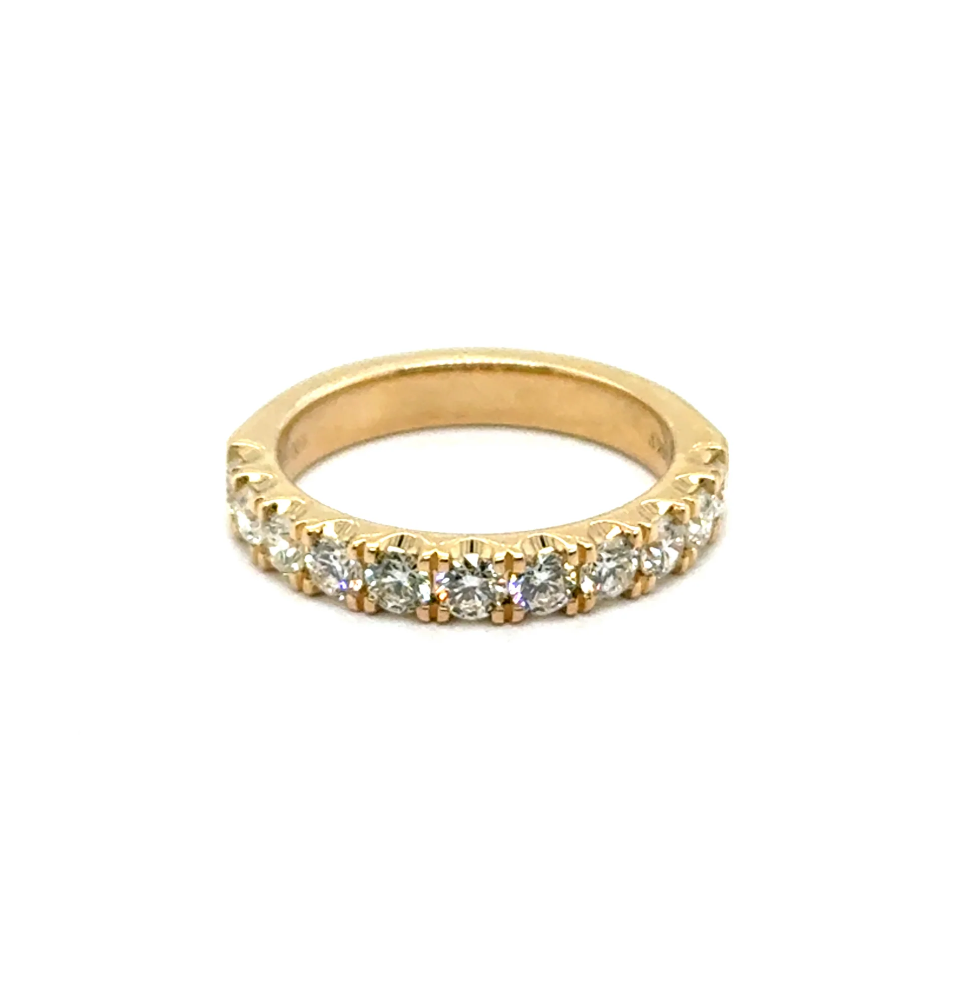 1.00 Ctw 14kt Yellow Gold Diamond Stackable Wedding Band Size 6.5