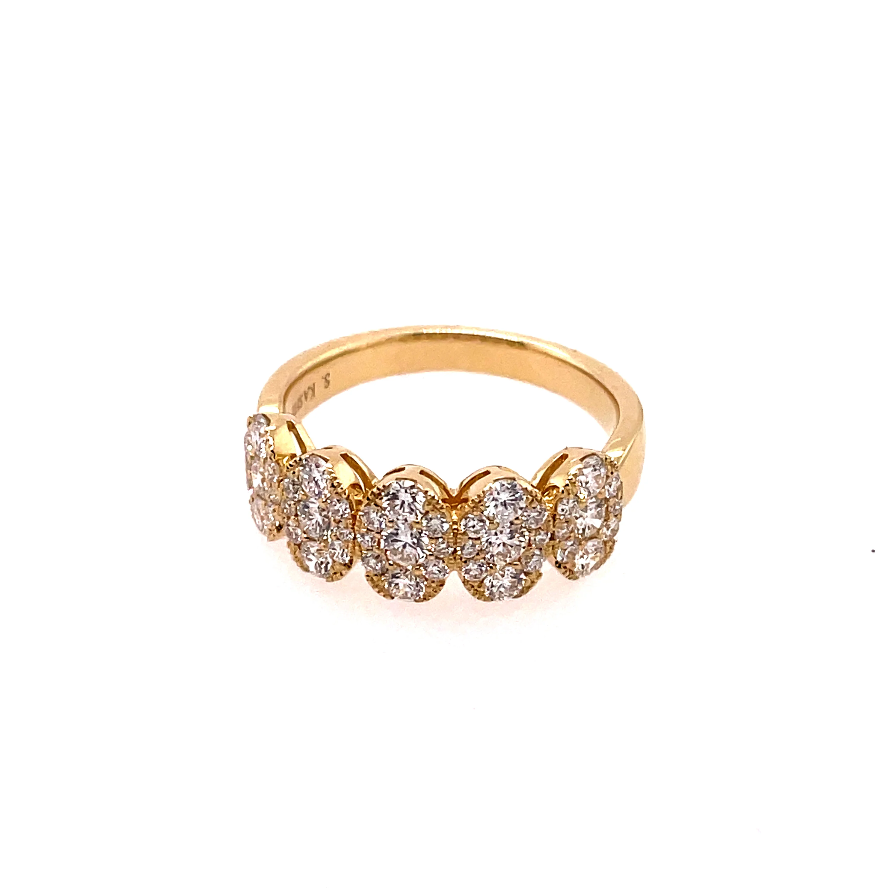 1.03Ctw 45Br Dia G-H, Vs2 14Ktyg Diamond Stackable Fashion Band 3.8Gr