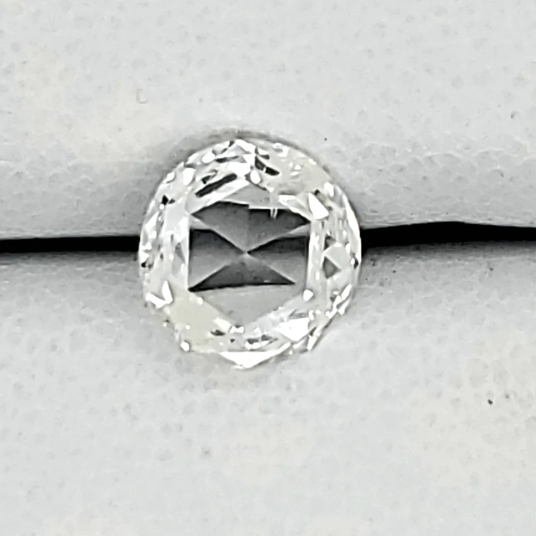 1.28 Carat Rose Cut G.I.A. Diamond Solitaire Pendant in 14Kt Yellow Gold - Image 4
