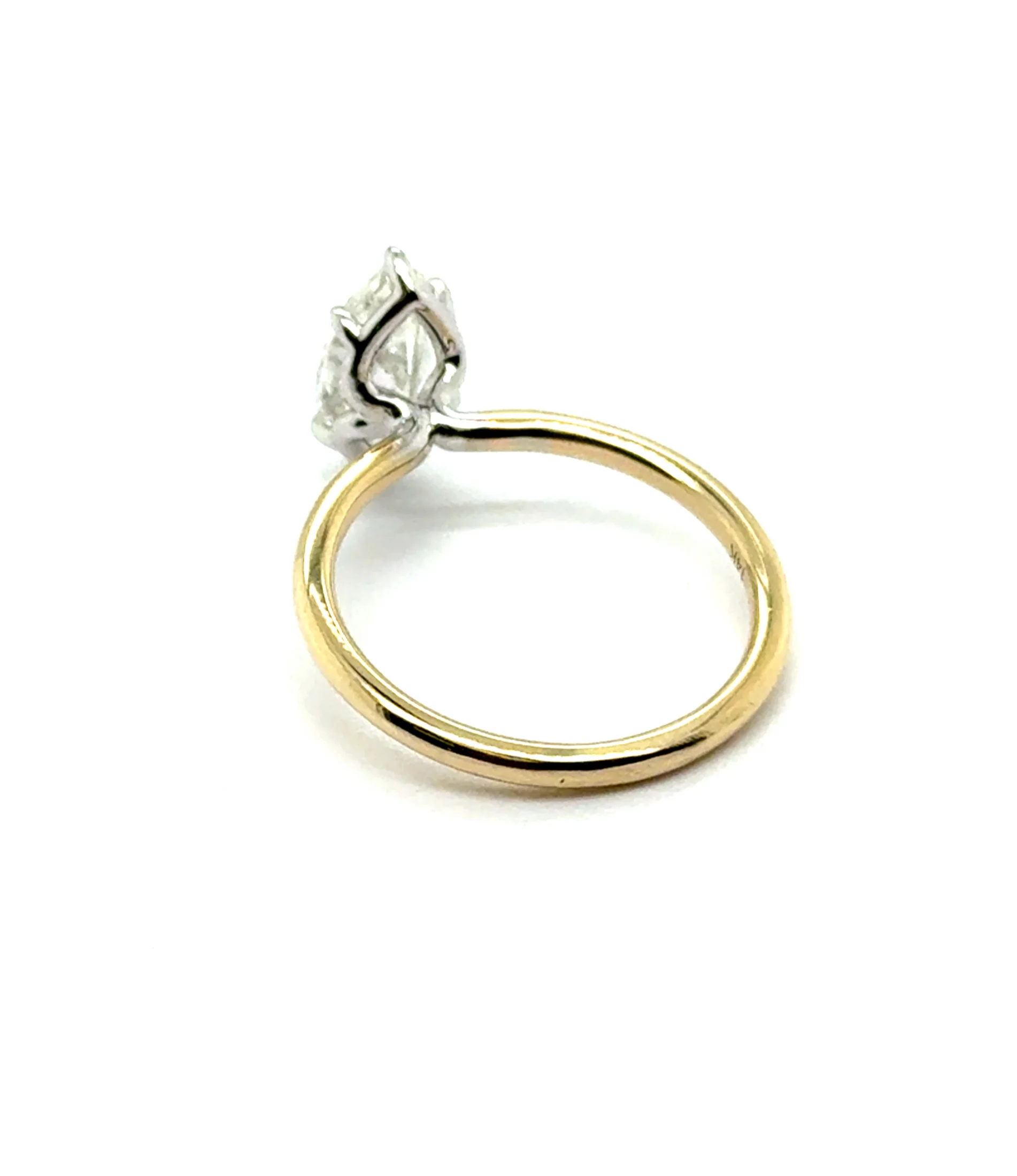 1.51 Ctw 14kt Yellow Gold Marquise Cut Diamond Engagement Ring - Image 2