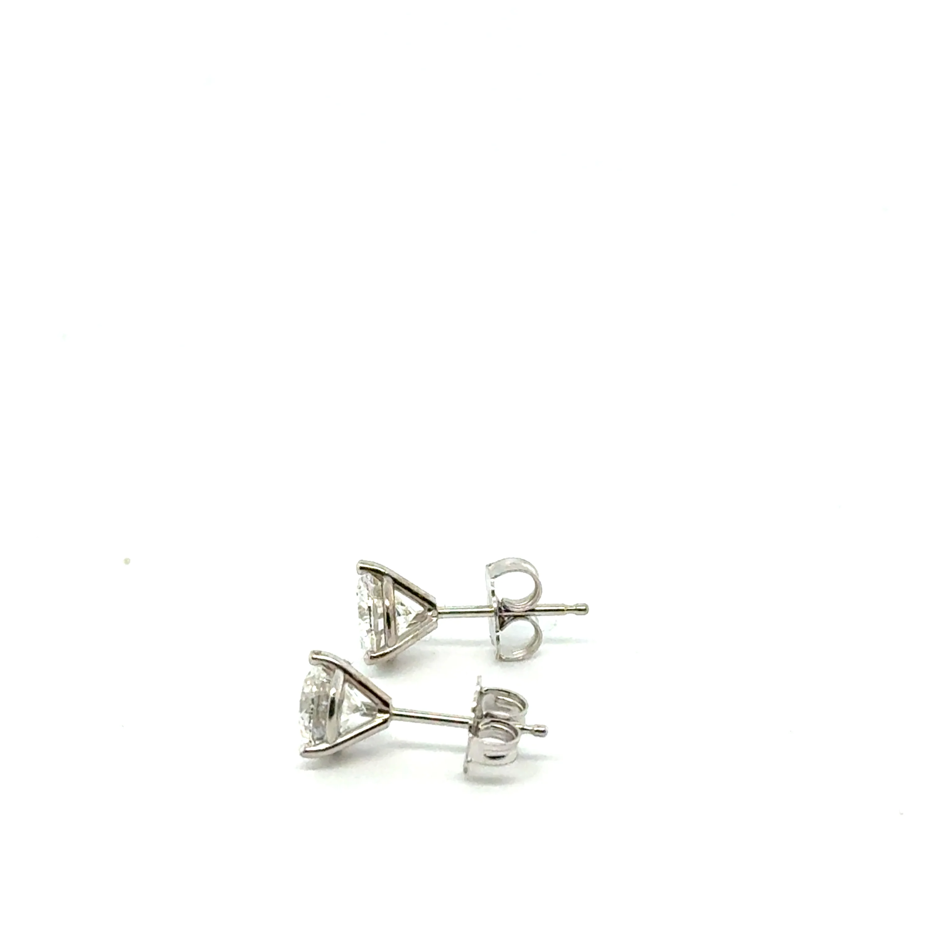 1.60 Carat Total Weight Diamond Stud Earrings - Image 4