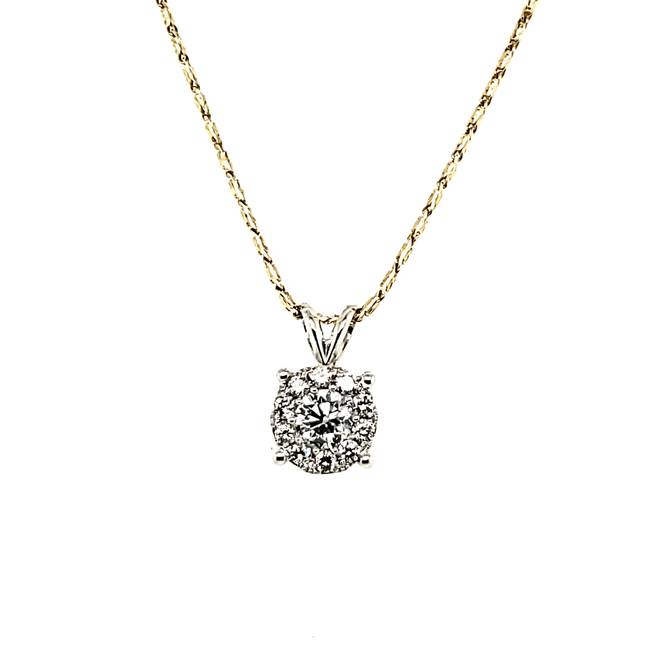 14kt Gold and Diamond Pendant Necklace