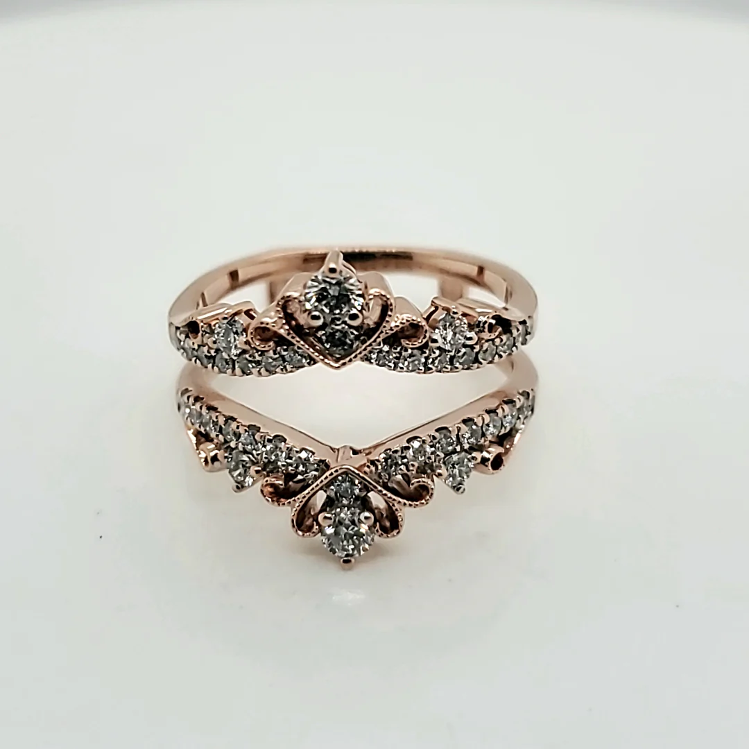 14kt Rose Gold and Diamond Ring Guard