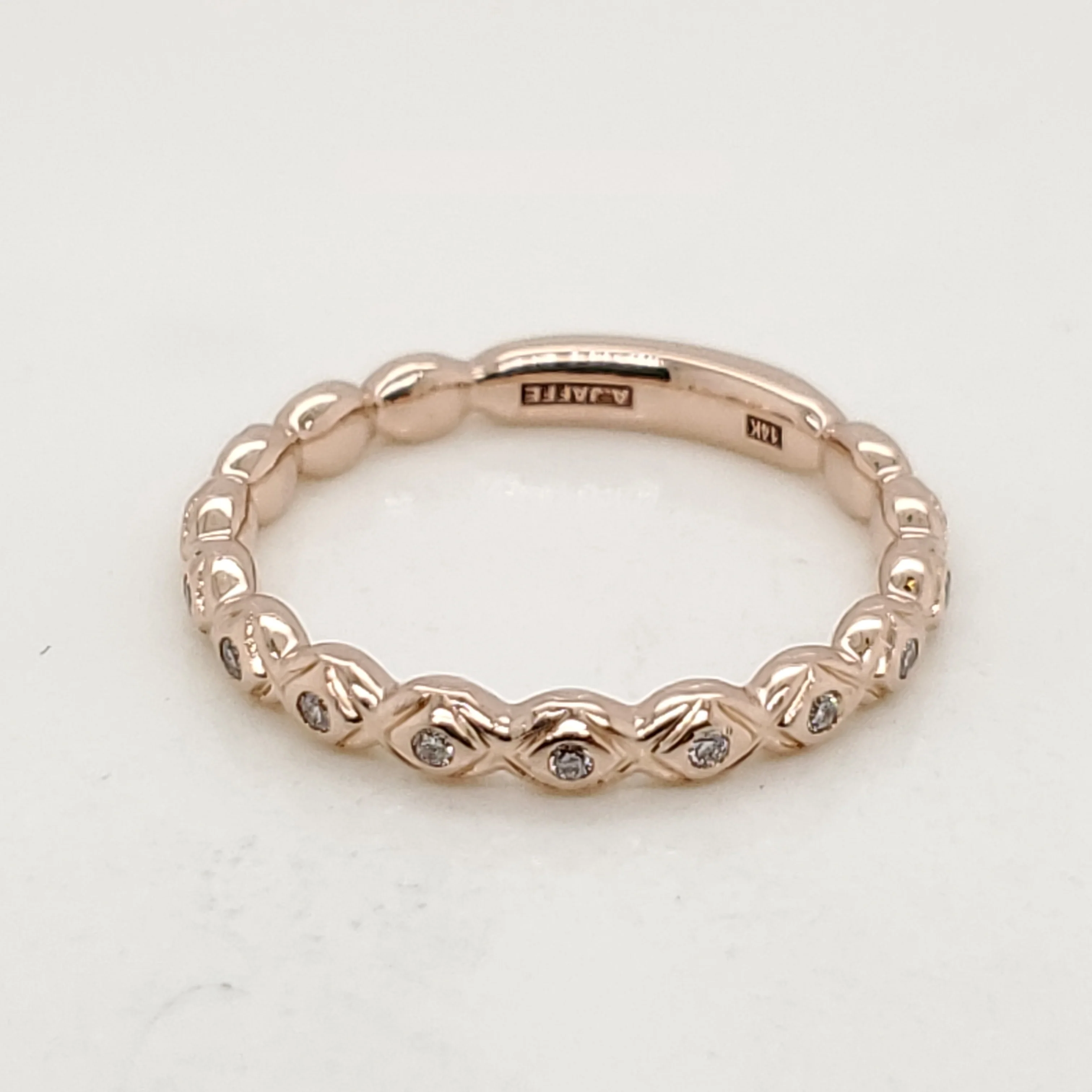 14kt Rose Gold Diamond Wedding Band