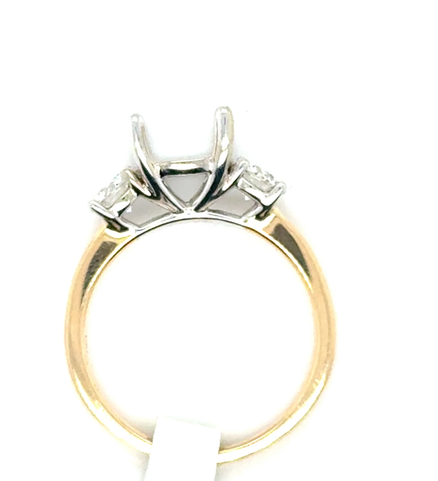 14kt White And Yellow Gold 0.64Ctw Diamond Semi-Mount - Image 3