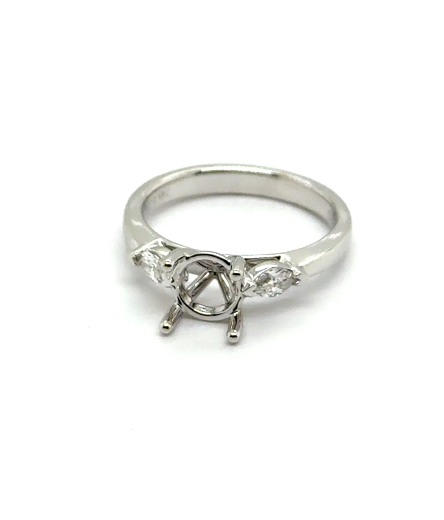 14Kt White Gold 0.23Ctw Diamond Semi-Mount Engagement Ring