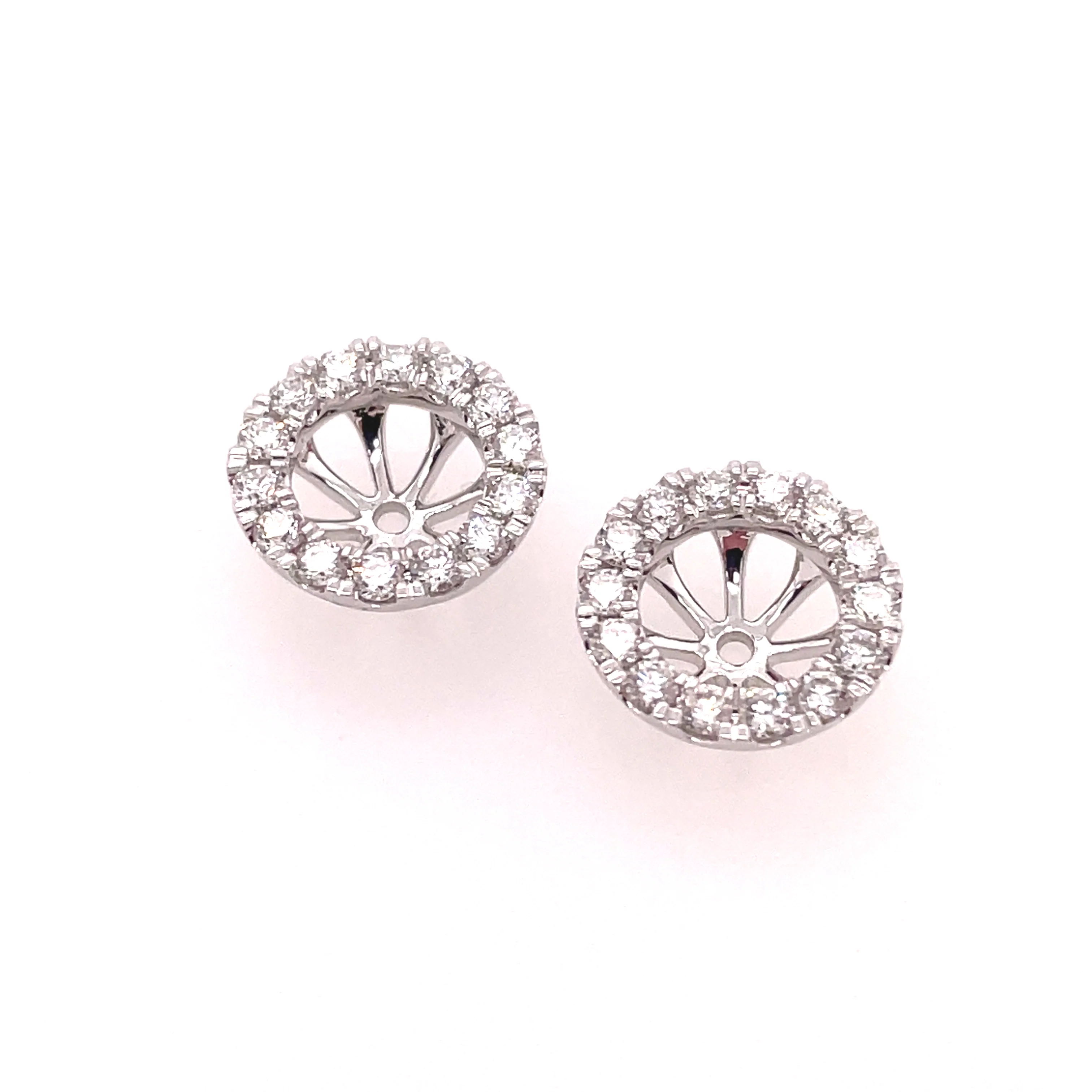 14Kt White Gold 0.60Ctw Diamond Earring Jackets