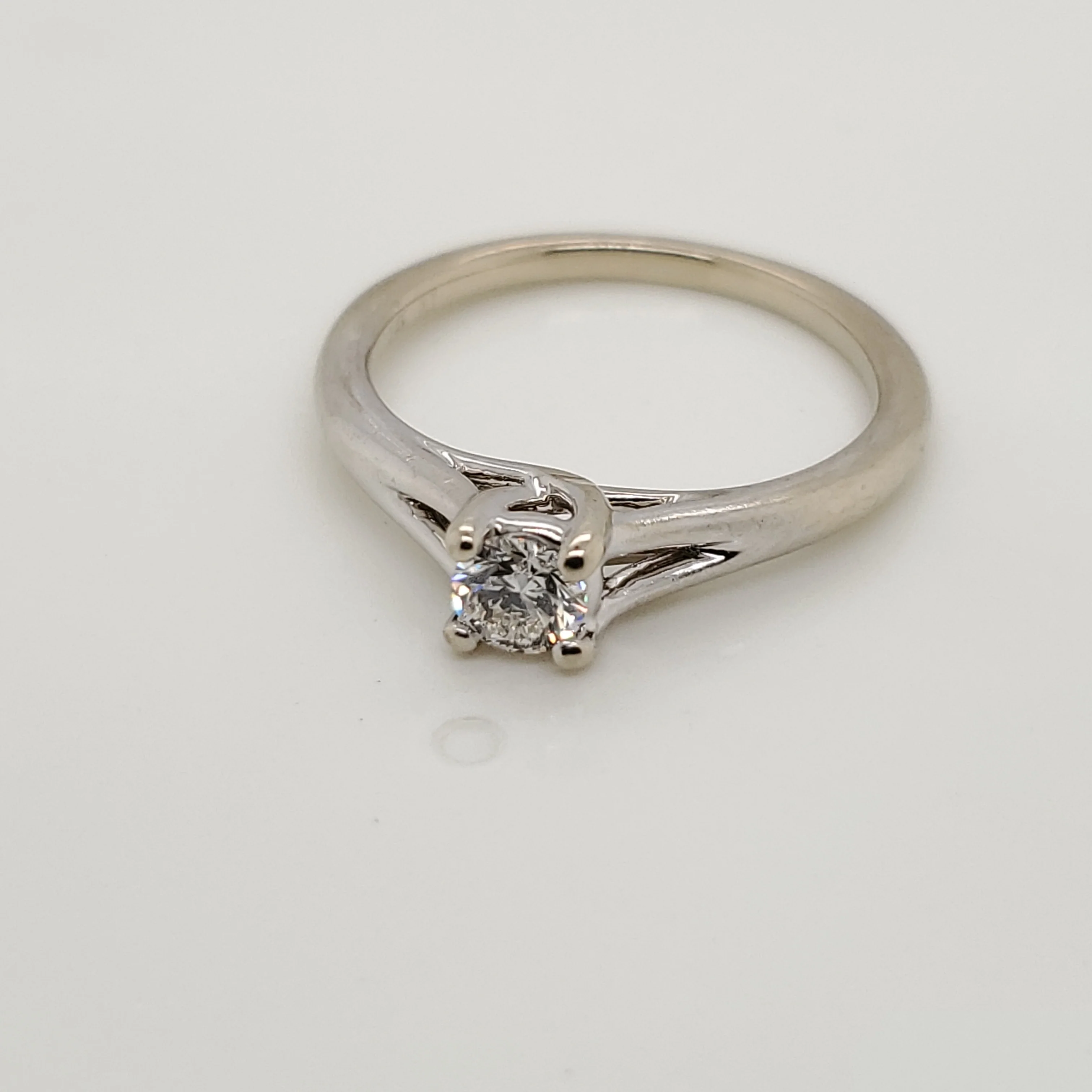 14kt White Gold .25 Carat Cut Diamond Engagement Ring