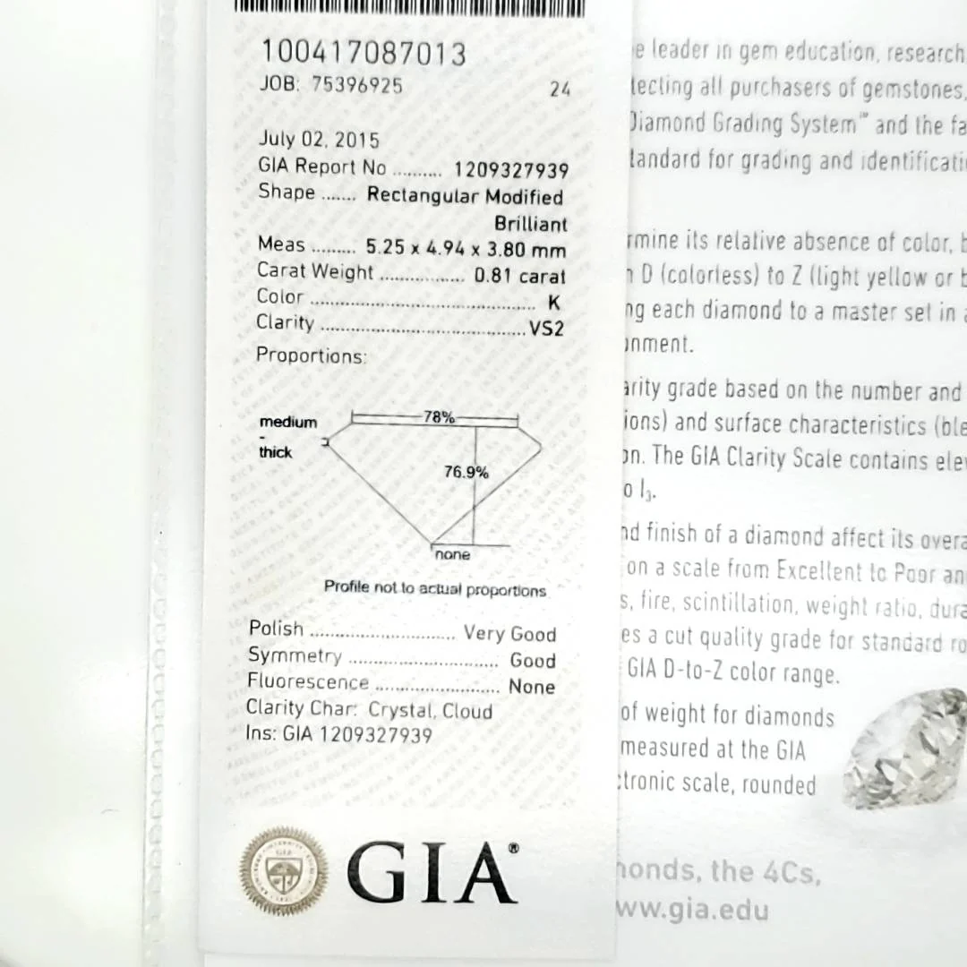 14kt White Gold .81 Carat Princess Cut Diamond Engagement Ring - Image 2