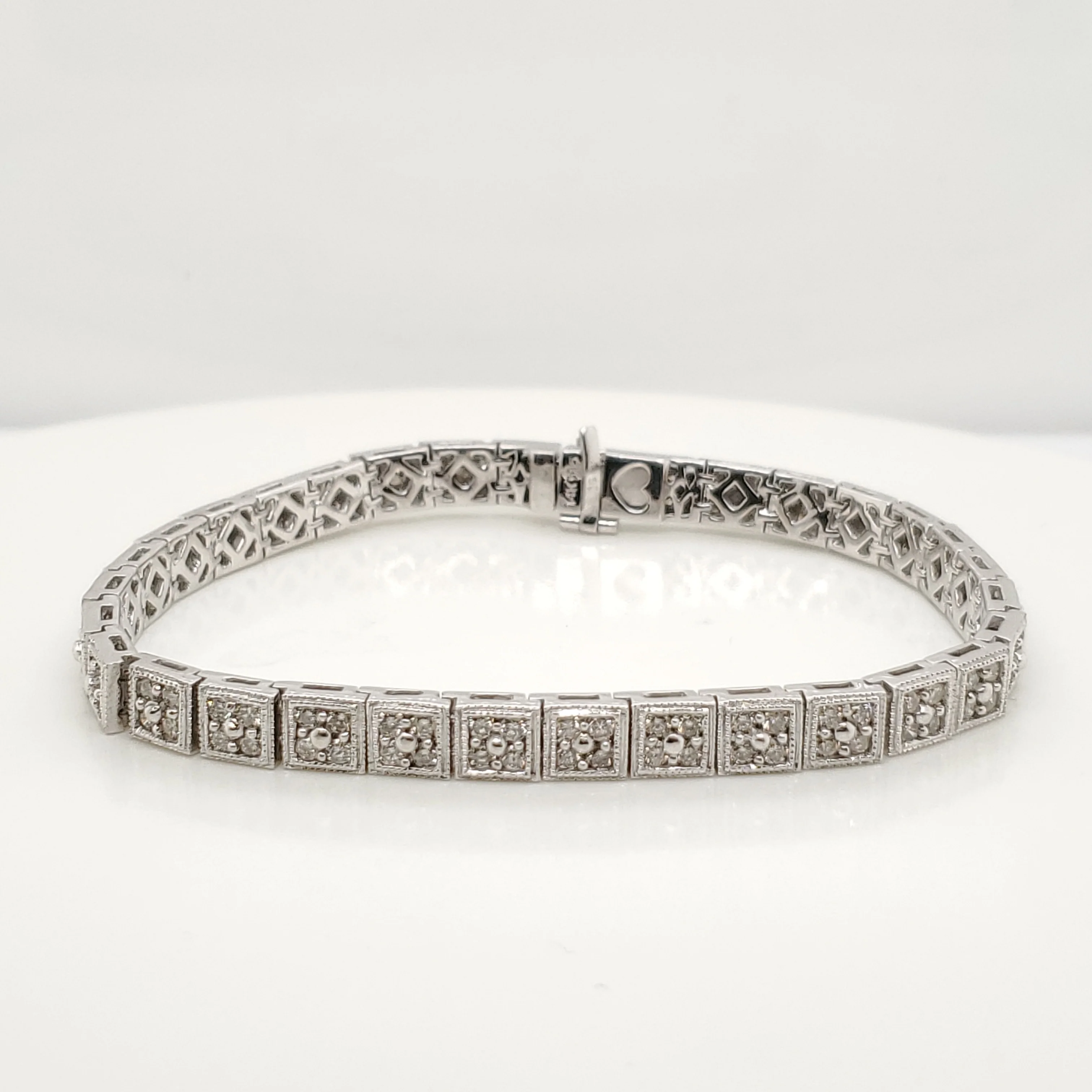 14kt White Gold and Diamond Bracelet