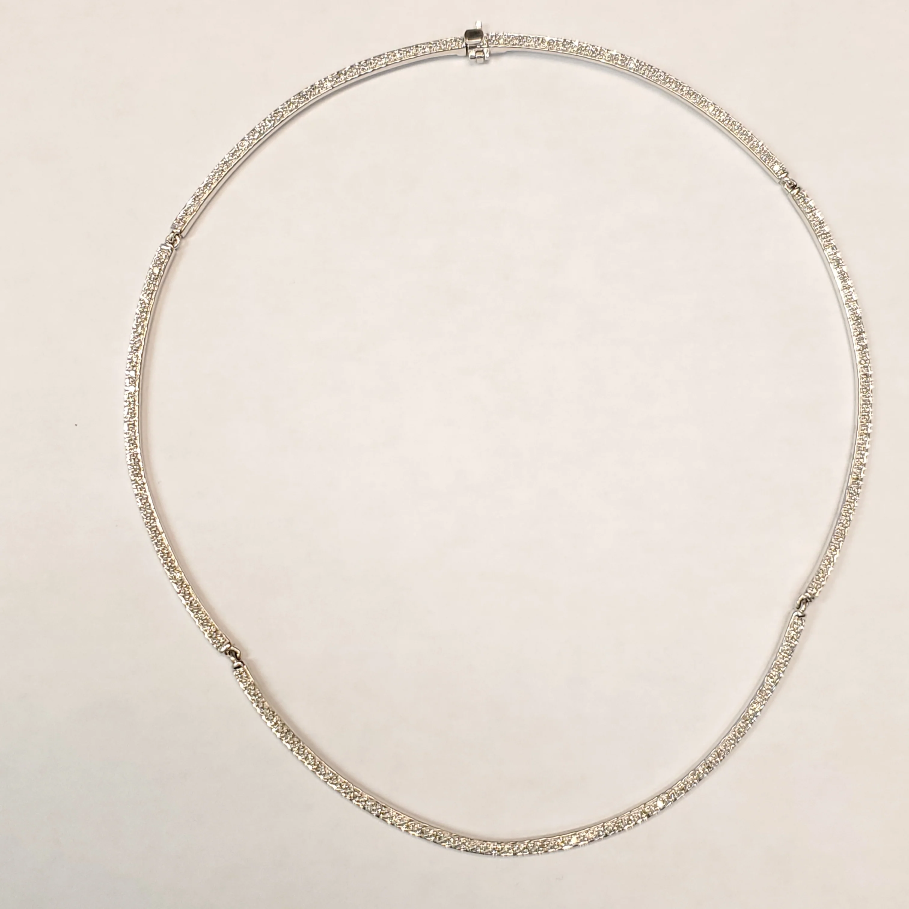 14kt White Gold and Diamond Choker Necklace