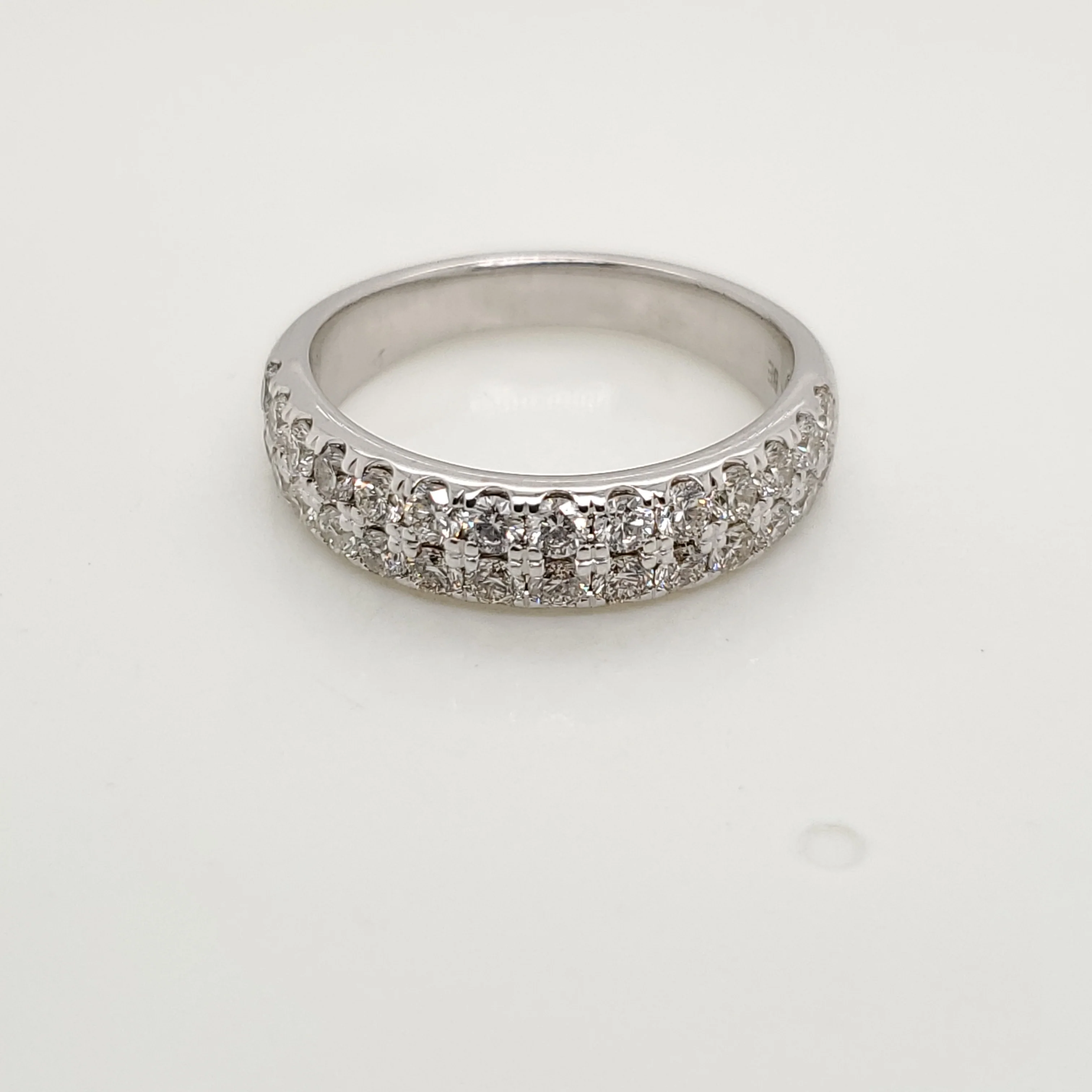 14kt White Gold and Diamond Wedding Band