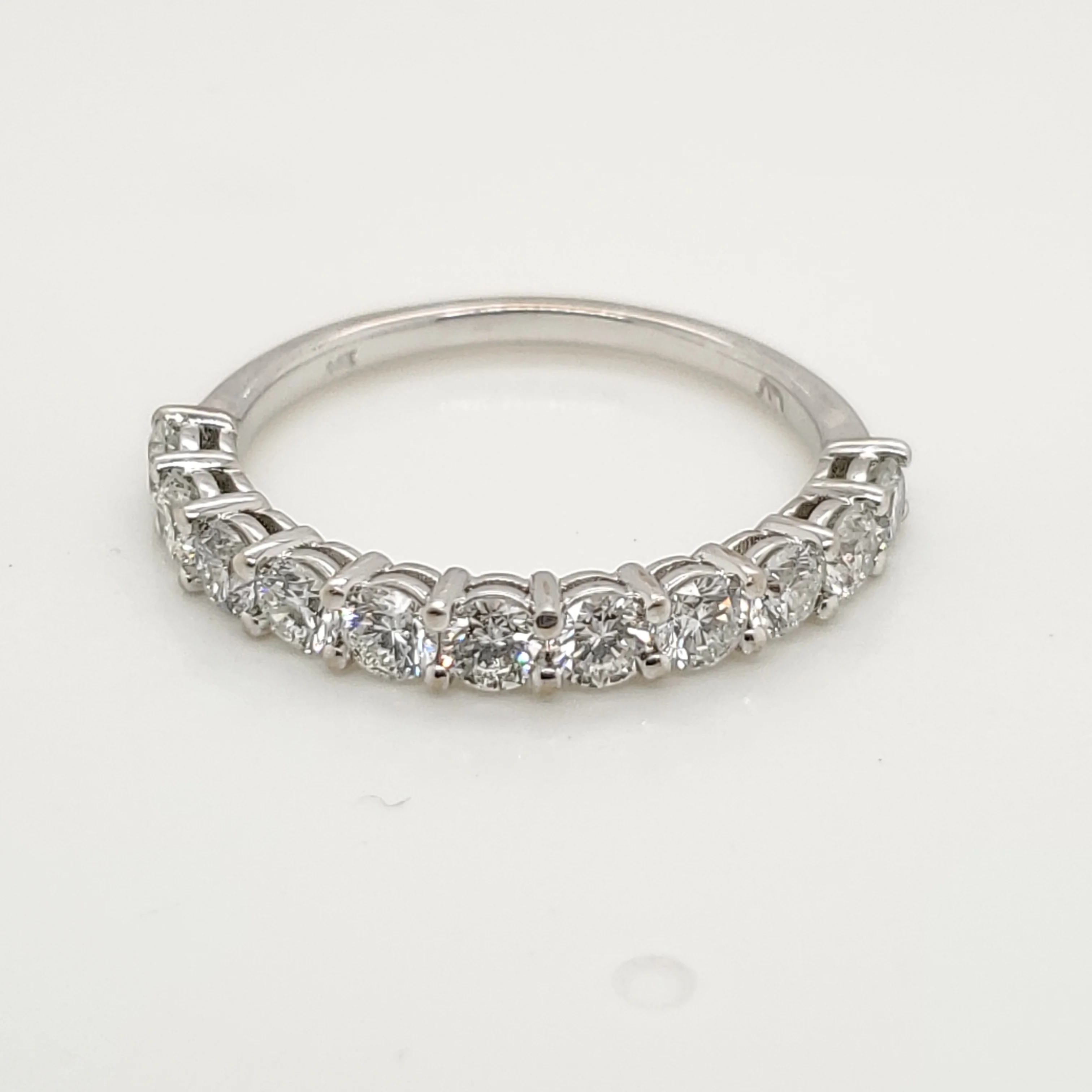 14kt White Gold and Diamond Wedding Band