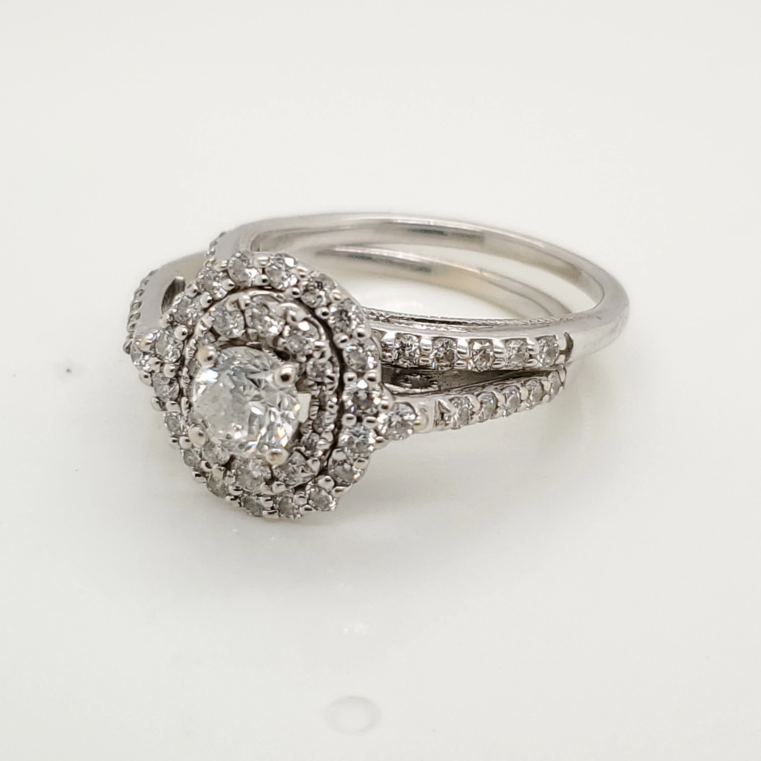 14kt White Gold and Diamond Wedding Set