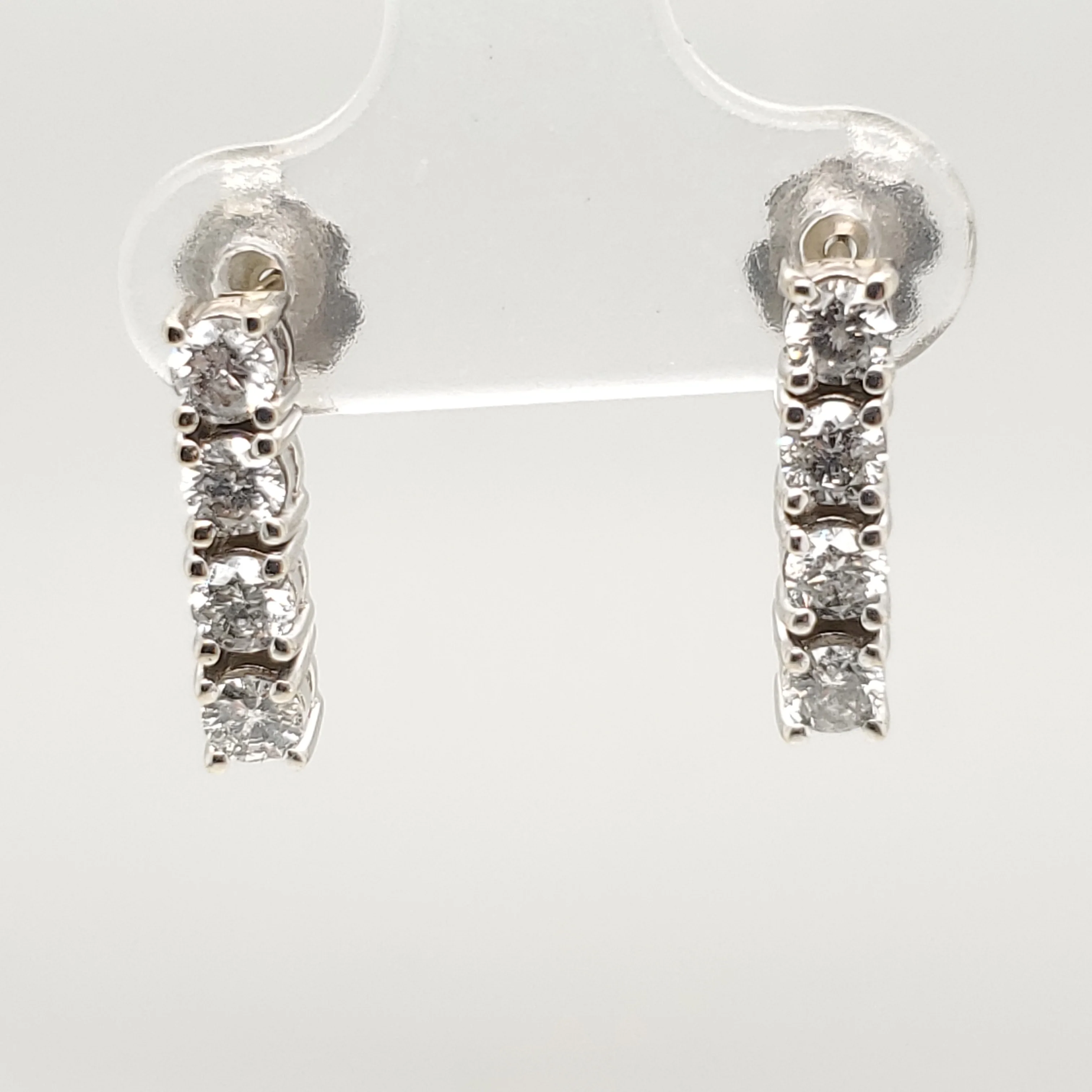 14kt White Gold Diamond Earrings