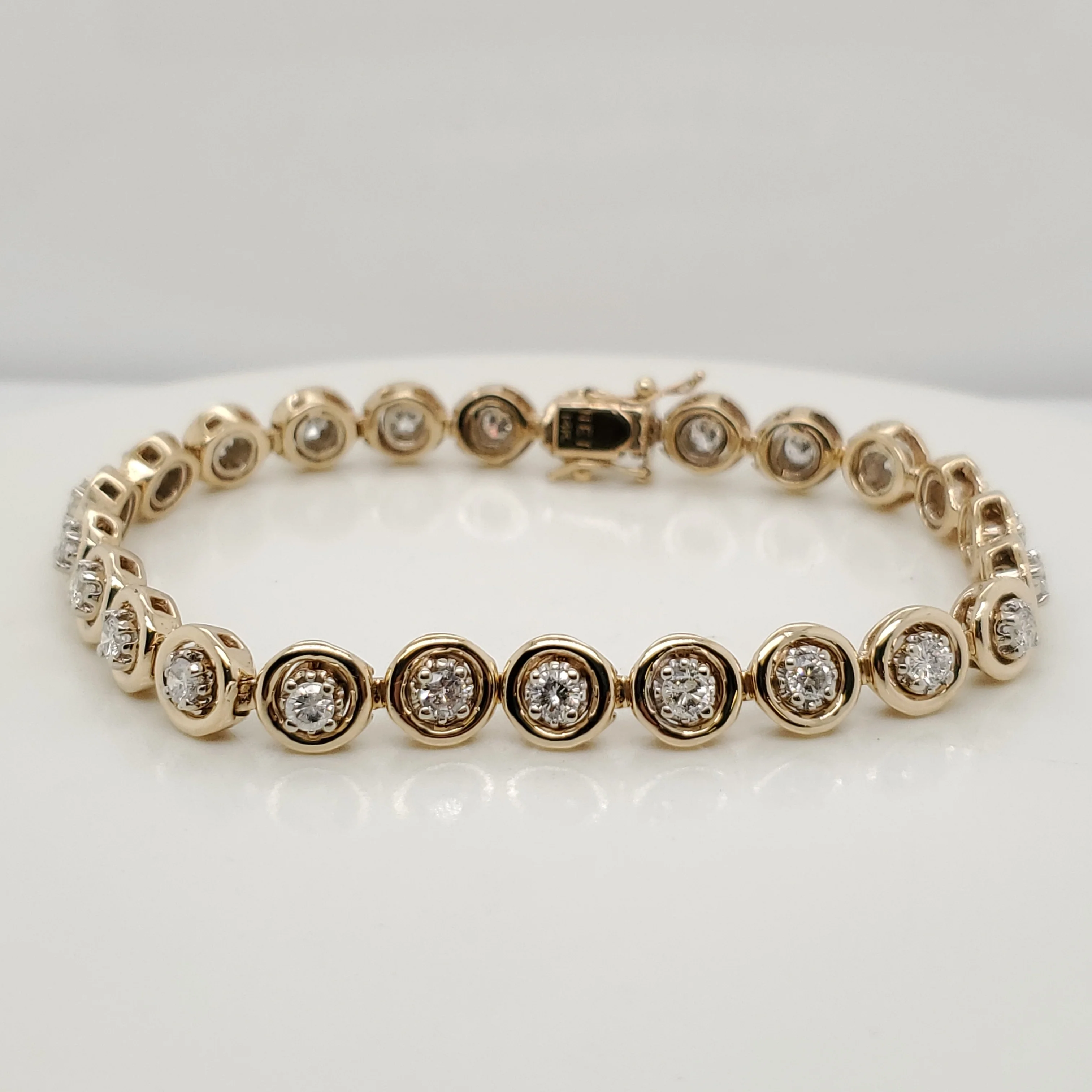 14kt Yellow Gold and Diamond Bracelet