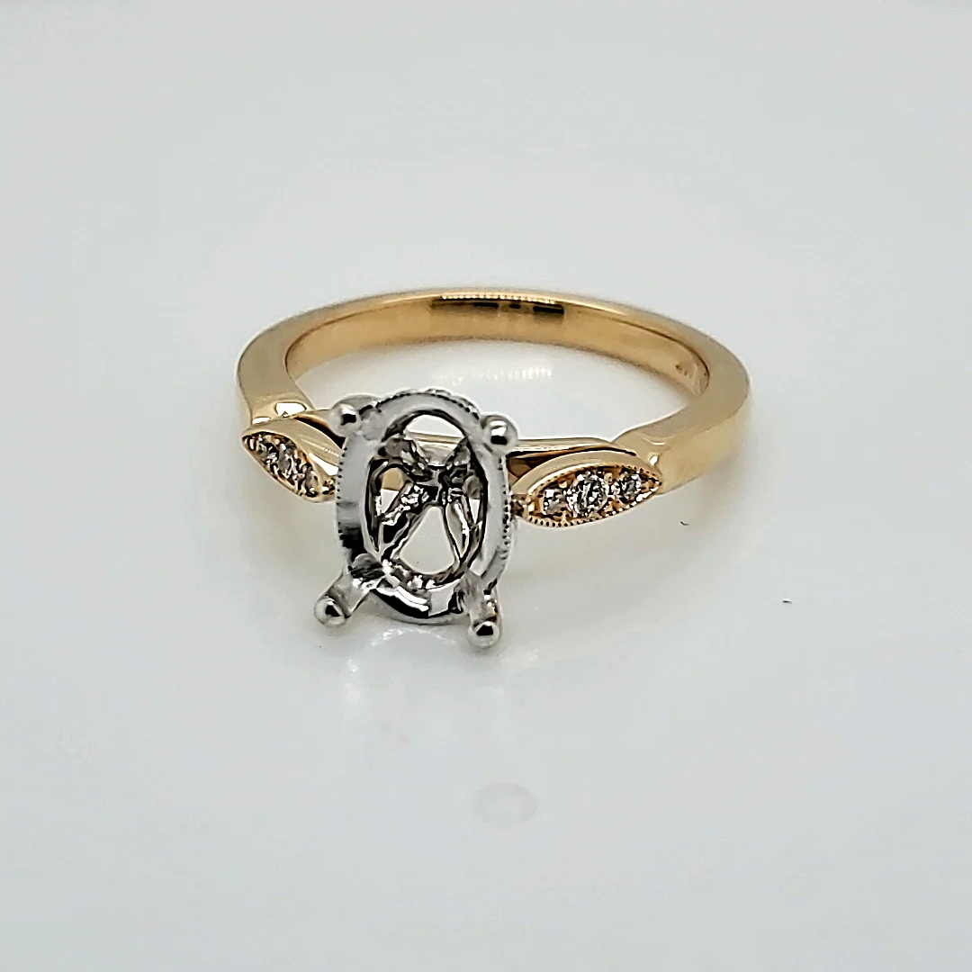 14kt Yellow Gold Diamond Engagement Ring Mounting