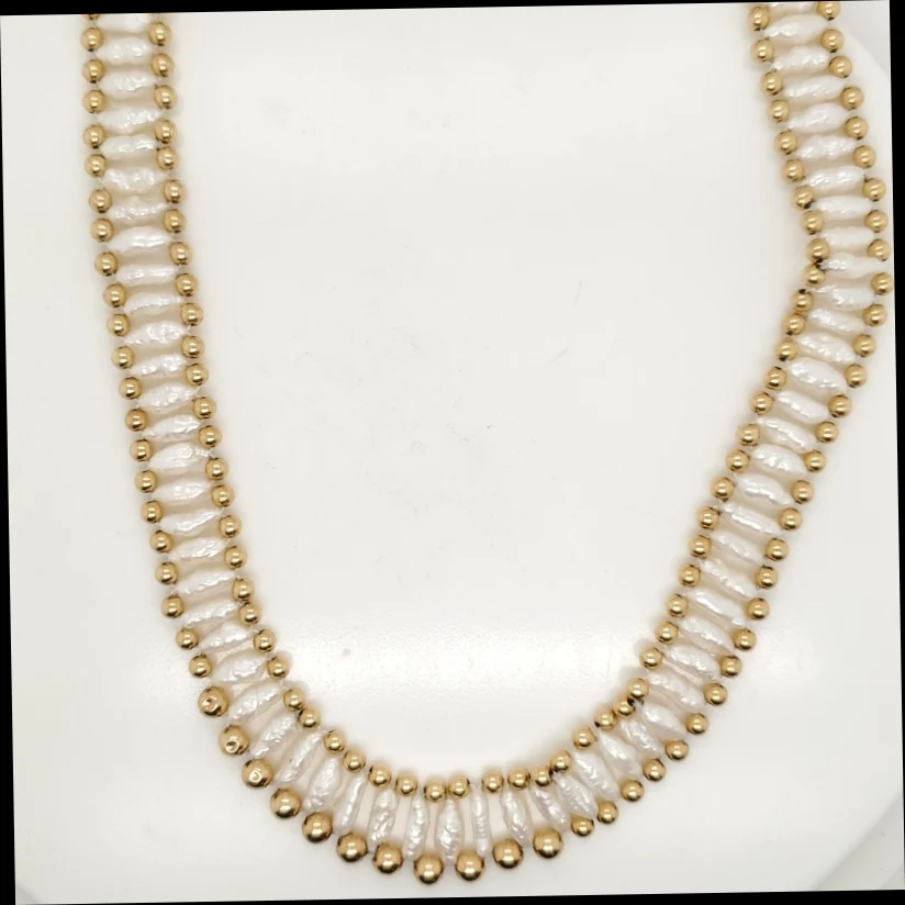 14kt Yellow Gold Fresh Water Pearl Necklace
