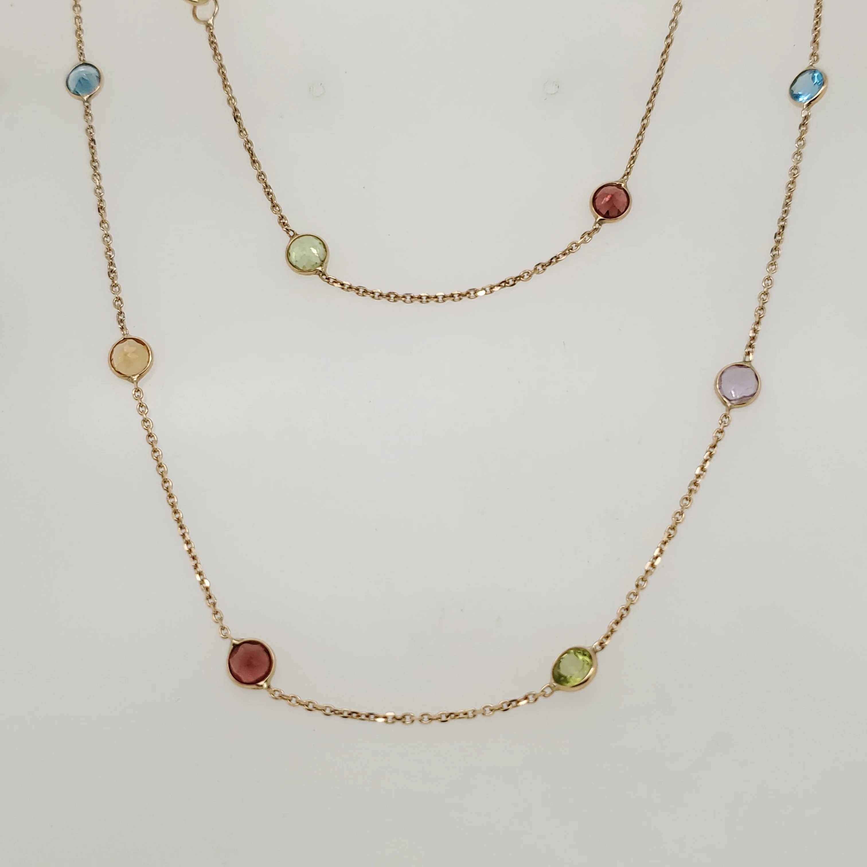 14kt Yellow Gold Gemstone Necklace