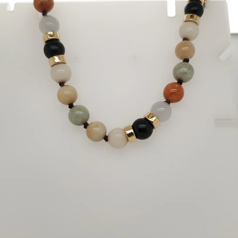 14kt Yellow Gold Jade Necklace