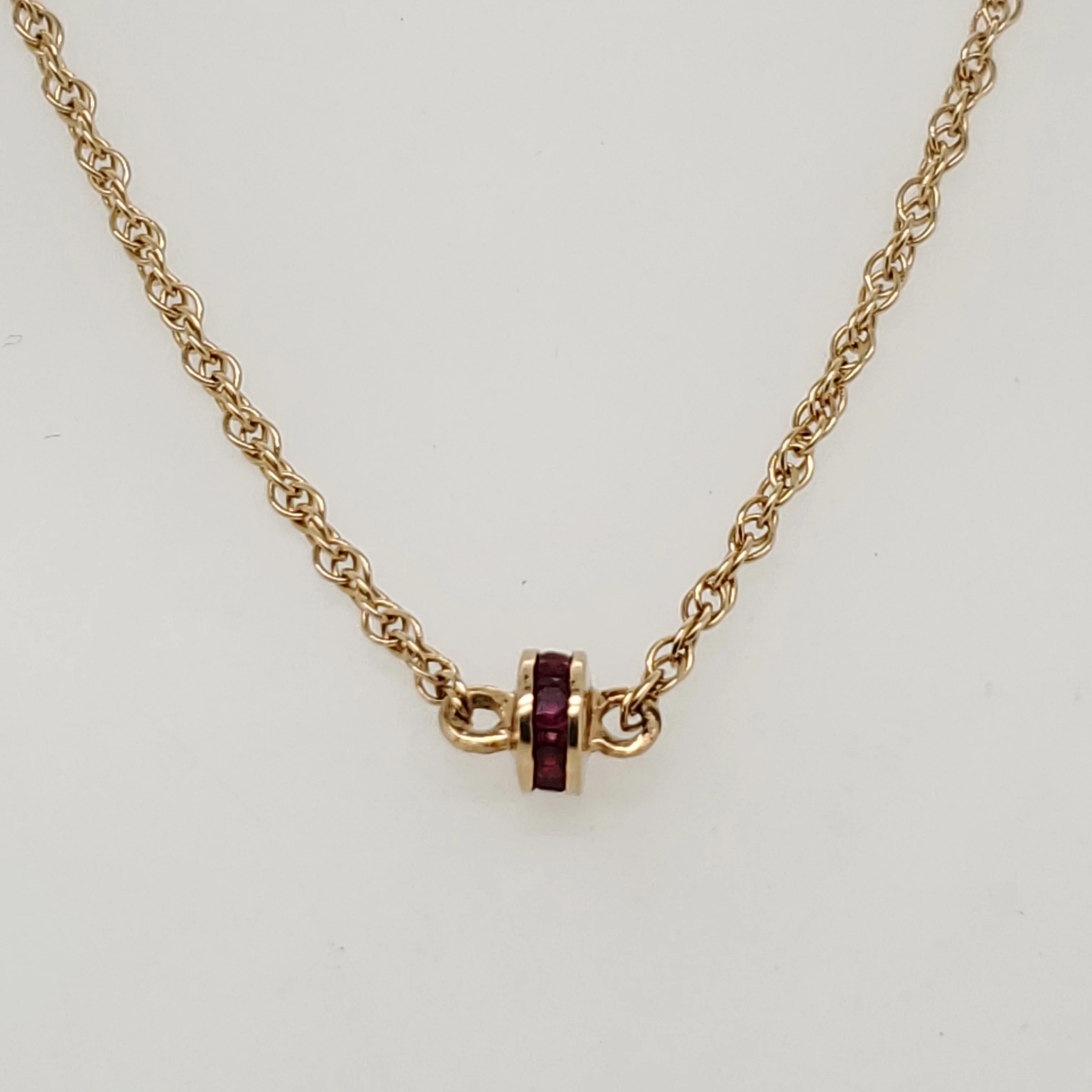 14kt Yellow Gold Ruby Necklace