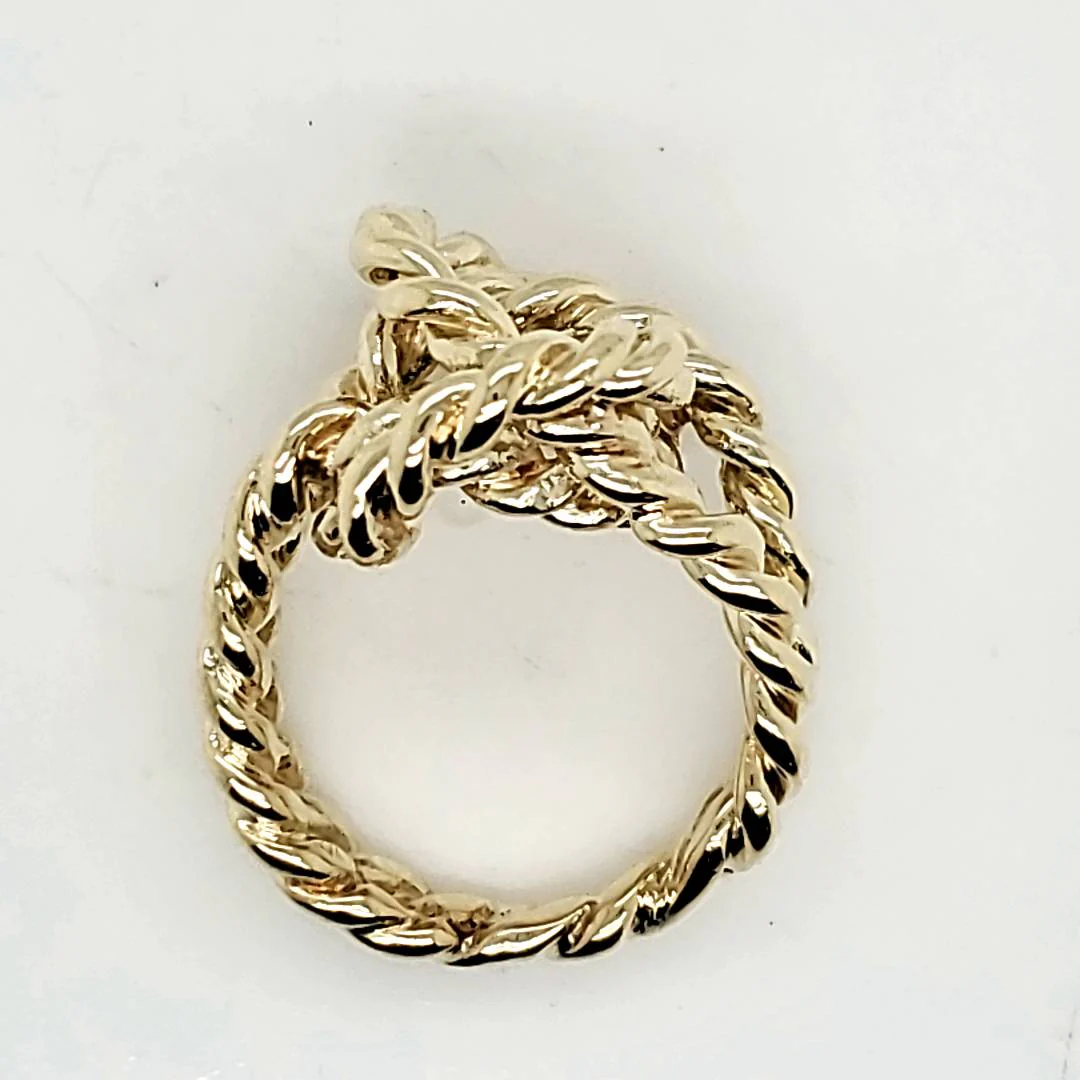 14kt Yellow Gold Twisted Knot Ring - Image 2