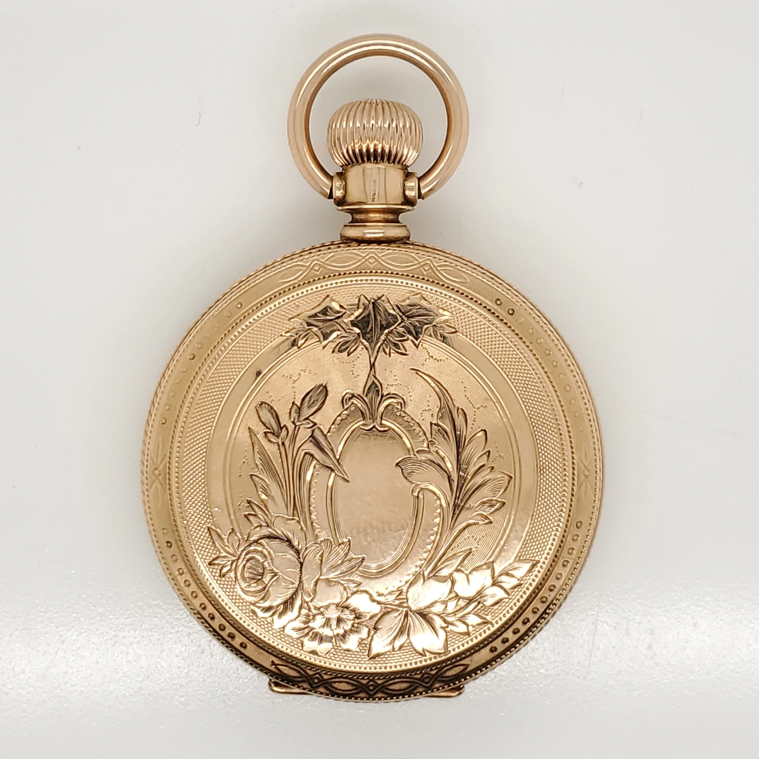 1897 Hampden 14Ktyg Hunters Case Pocket Watch