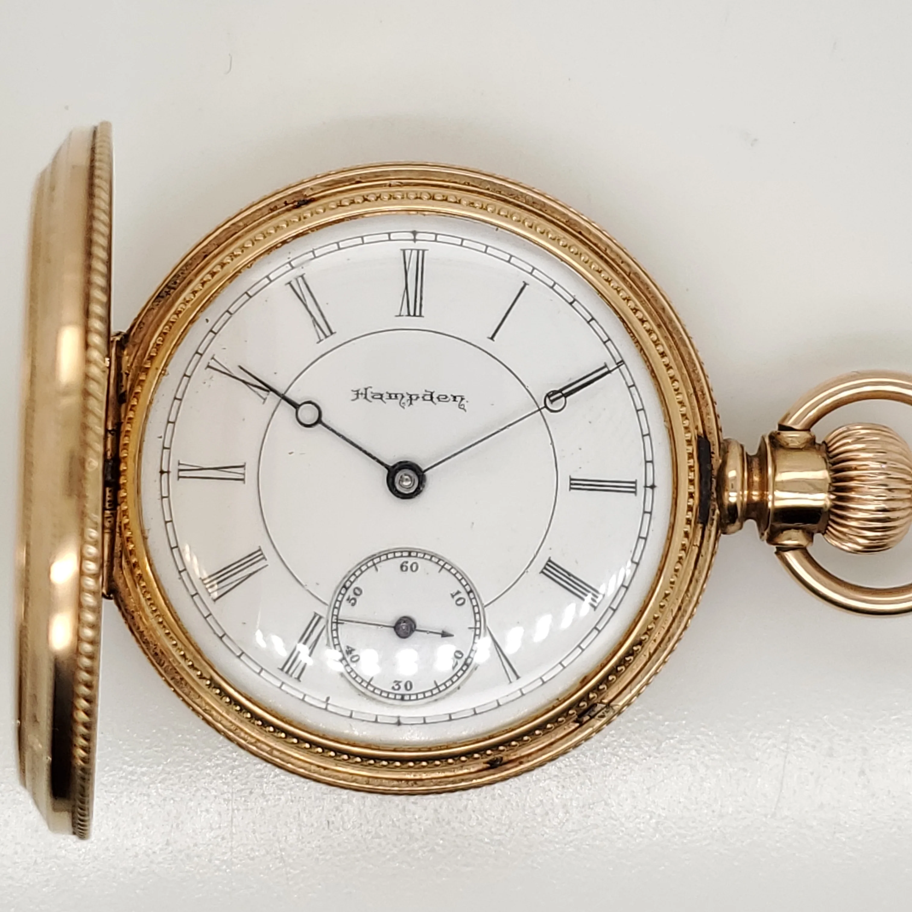 1897 Hampden 14Ktyg Hunters Case Pocket Watch - Image 2