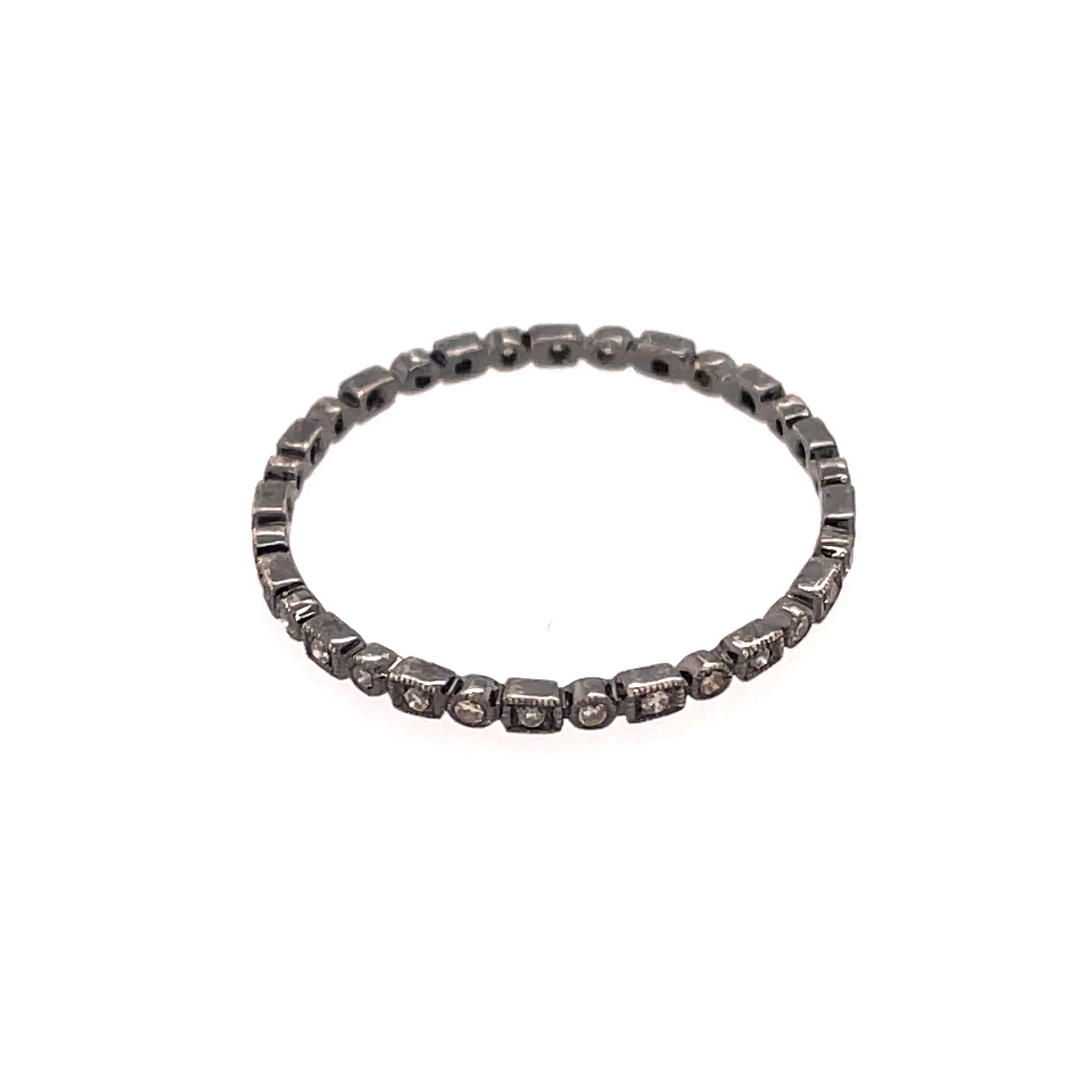 18kt Black Rhodium Gold Eternity Diamond Wedding Band