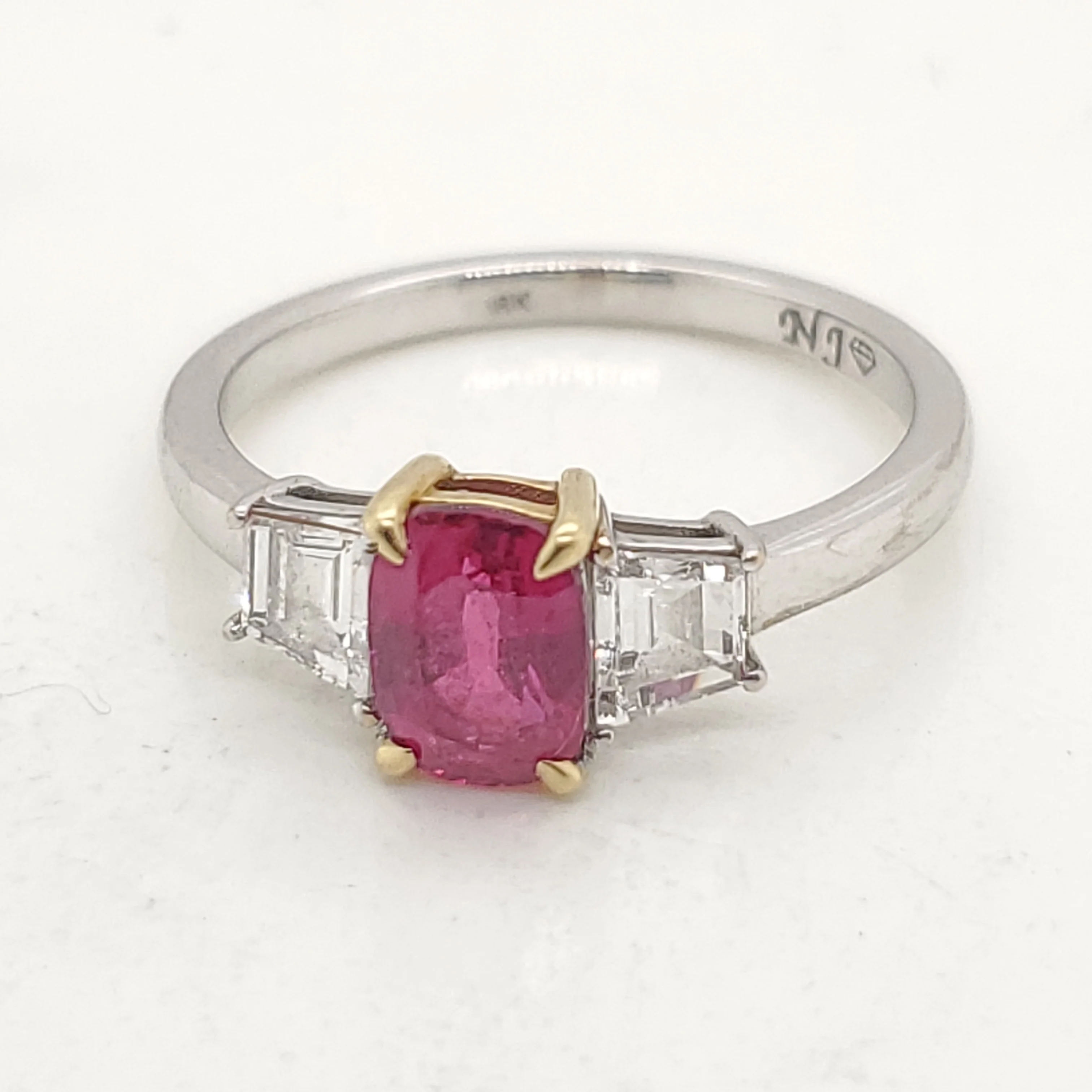 18kt White Gold Ruby and Diamond Ring