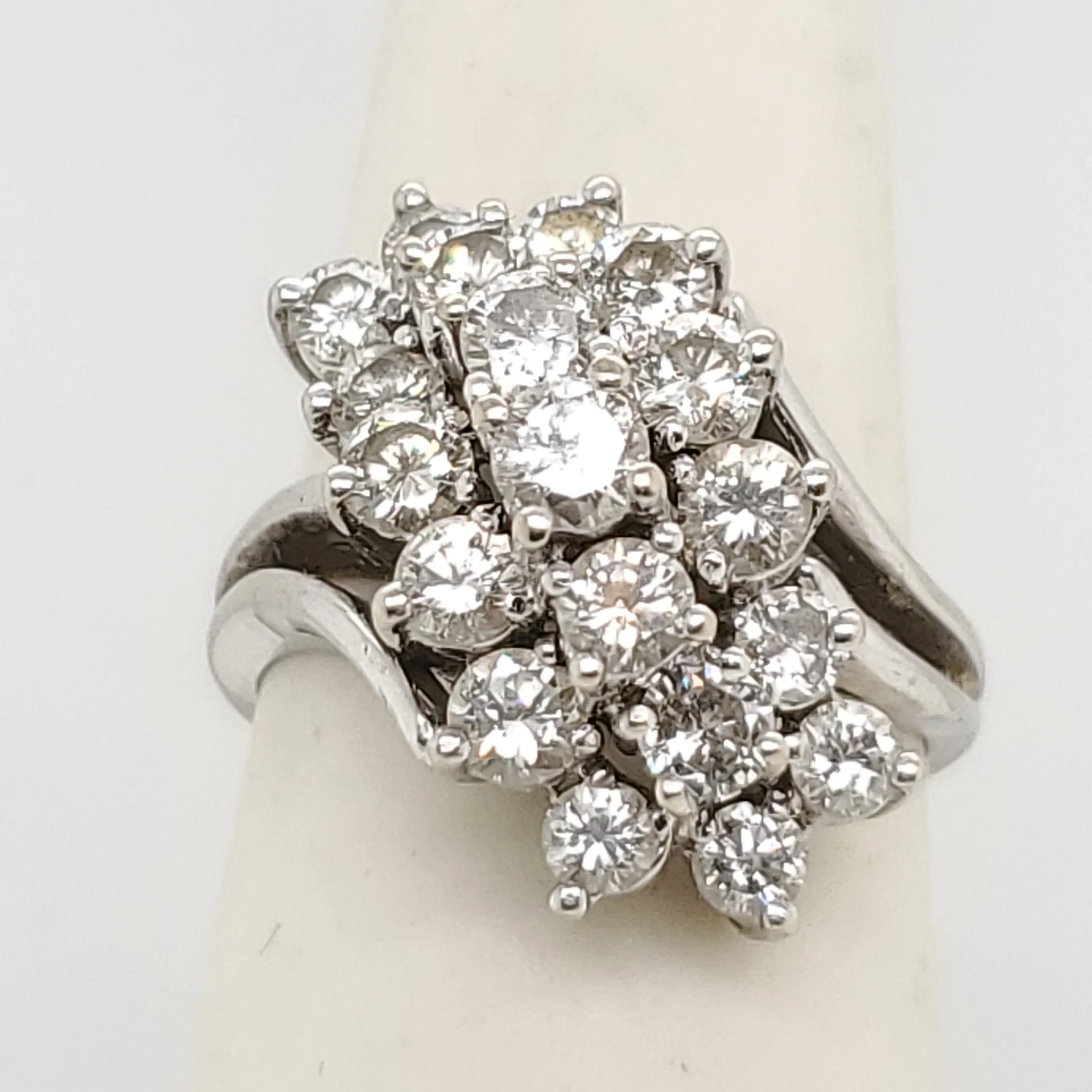 2.00 Carat Total Weight Diamond Waterfall Ring