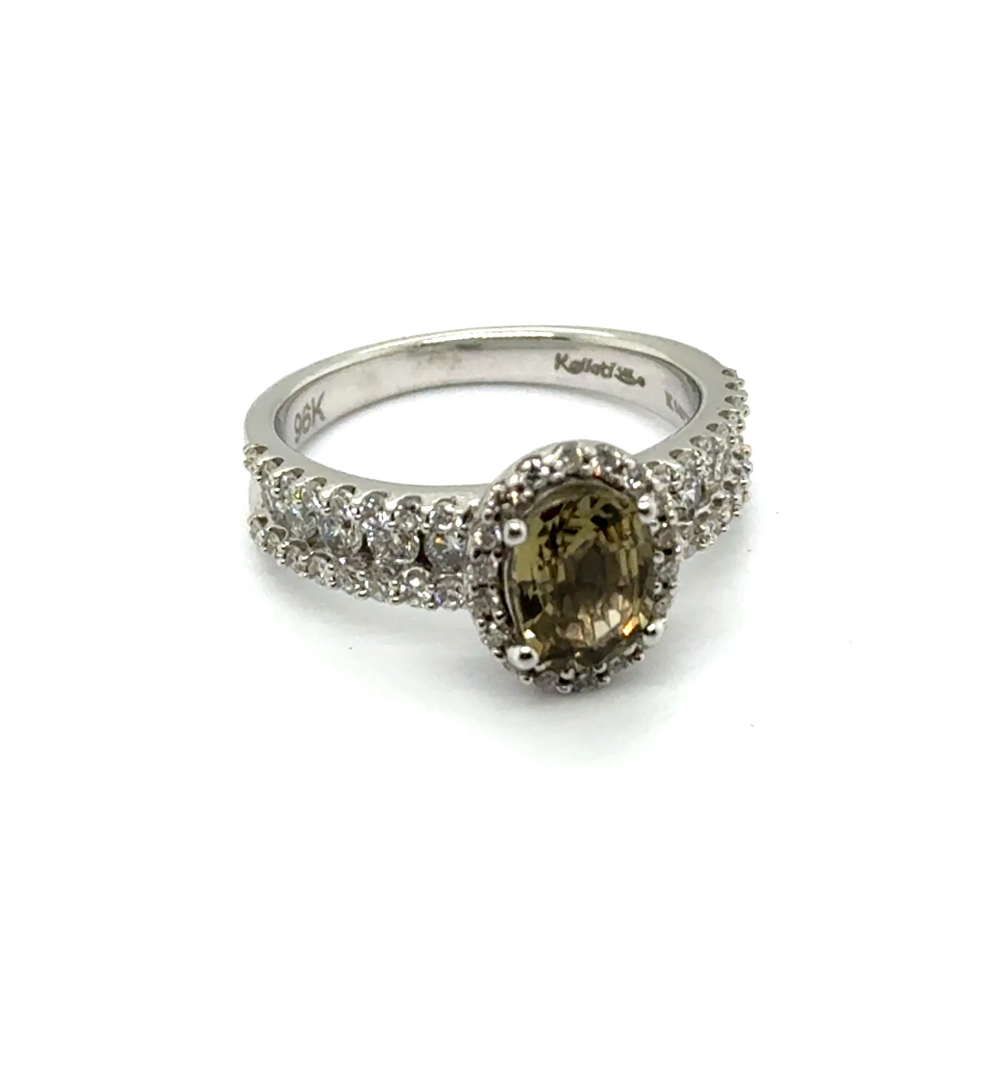 2.57Ctw 14Kt White Gold Natural Alexandrite And Diamond Ring - Image 2