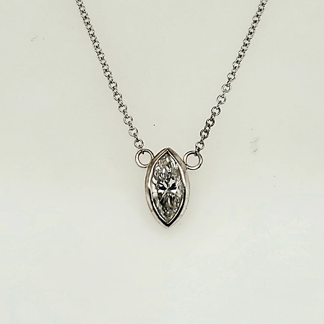 .56 Carat Marquise Diamond Necklace