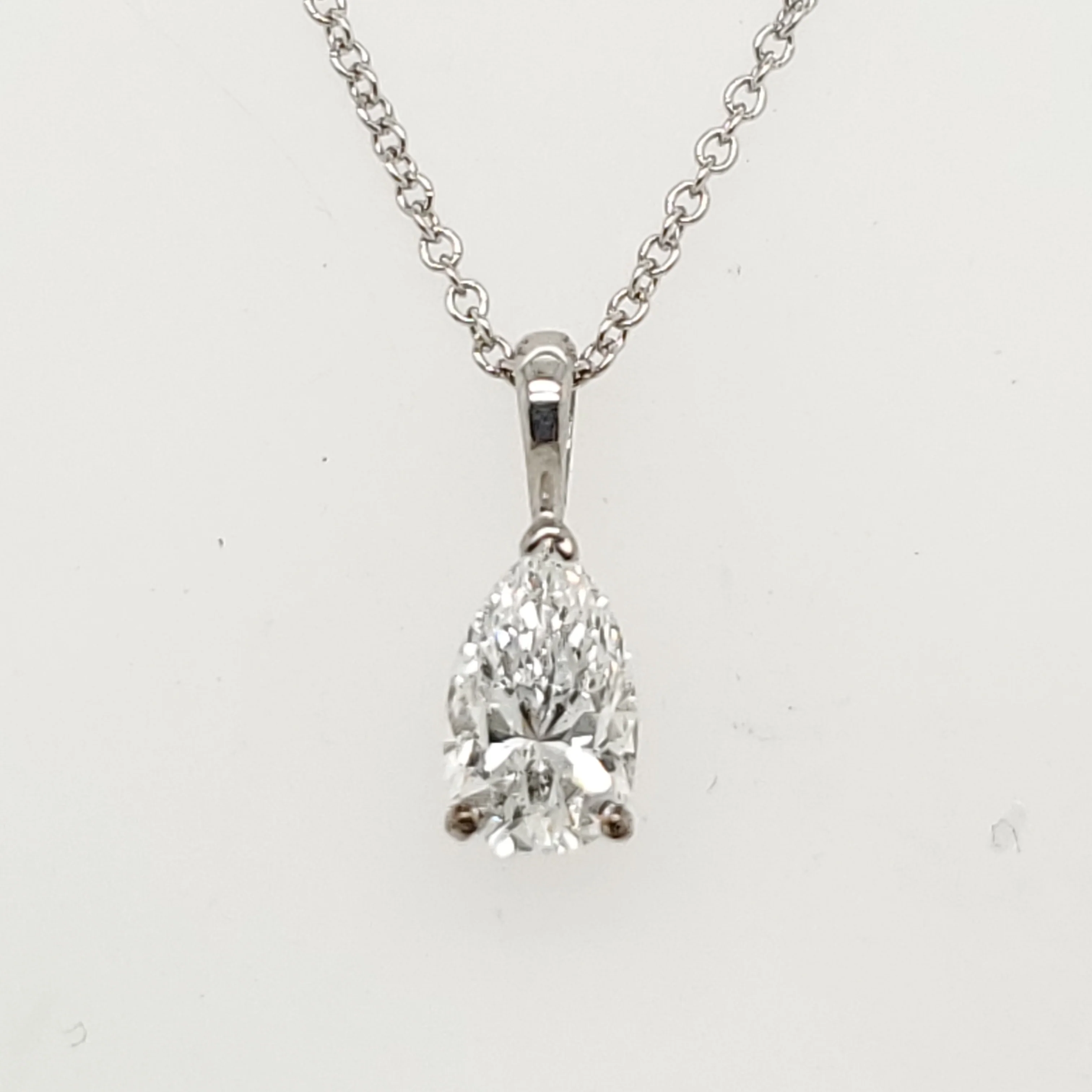 .60 Carat Pear Shaped Diamond Solitaire Pendant in 14Kt Gold