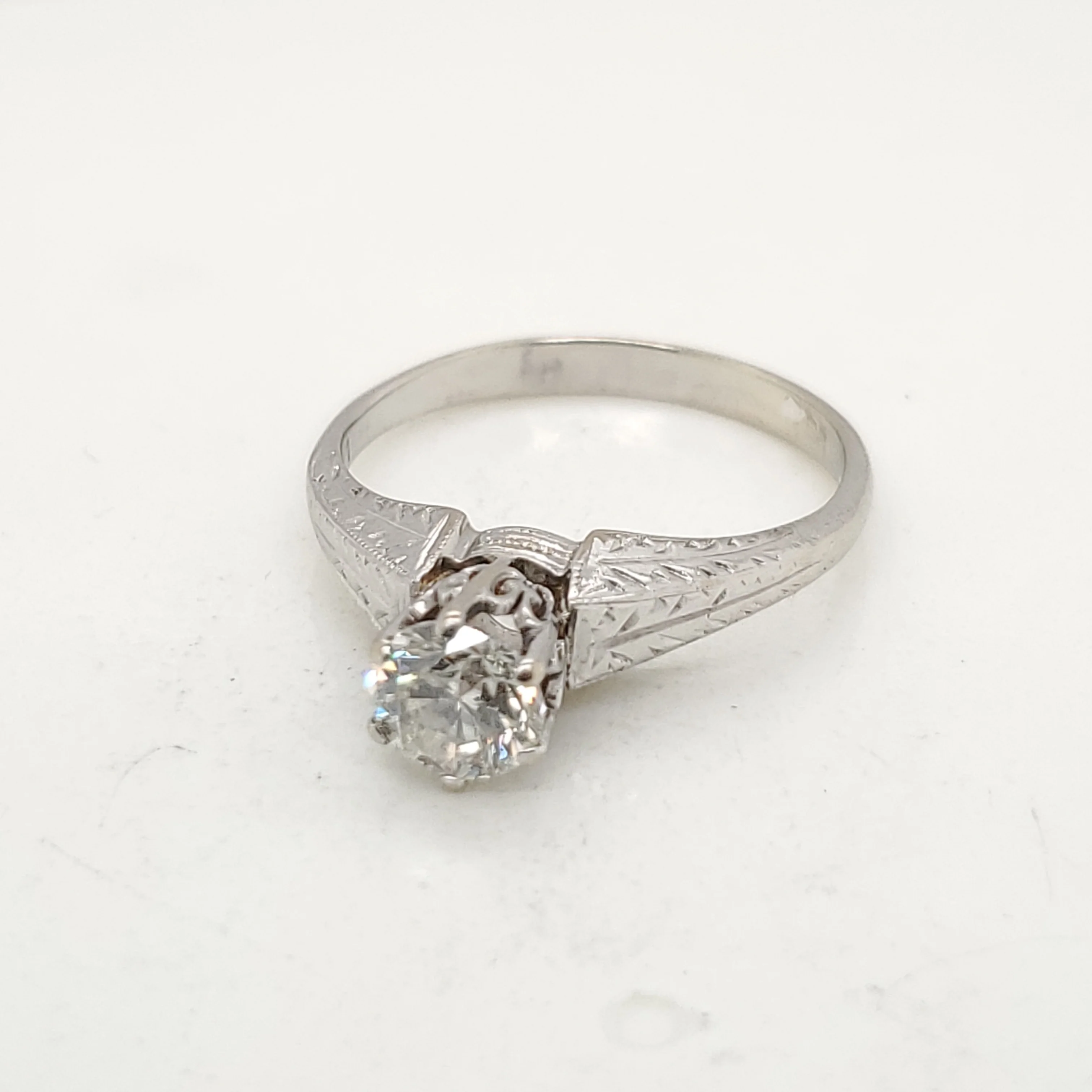 .62 Carat Vintage Round European Cut Diamond Engagement Ring