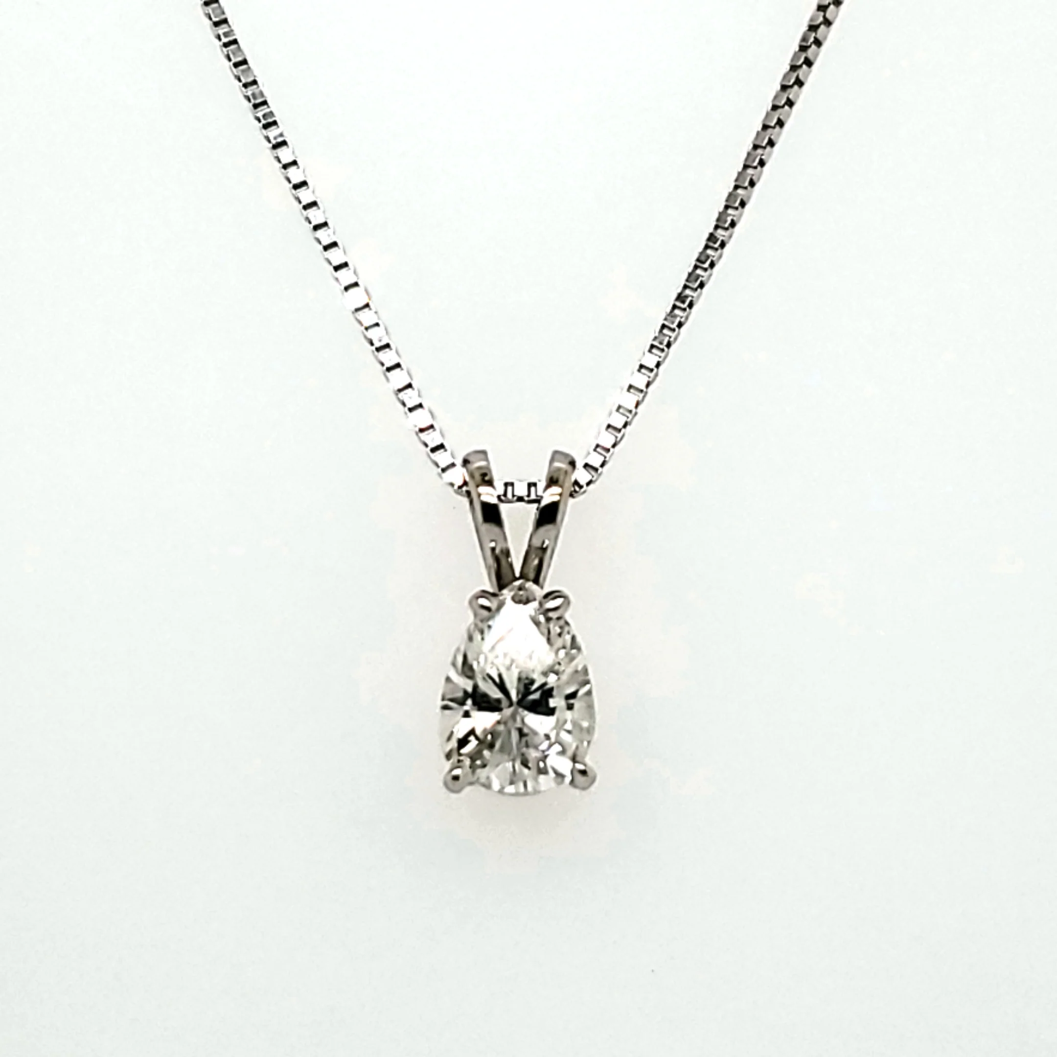 .73 Carat Pear Shaped Diamond Solitaire Pendant