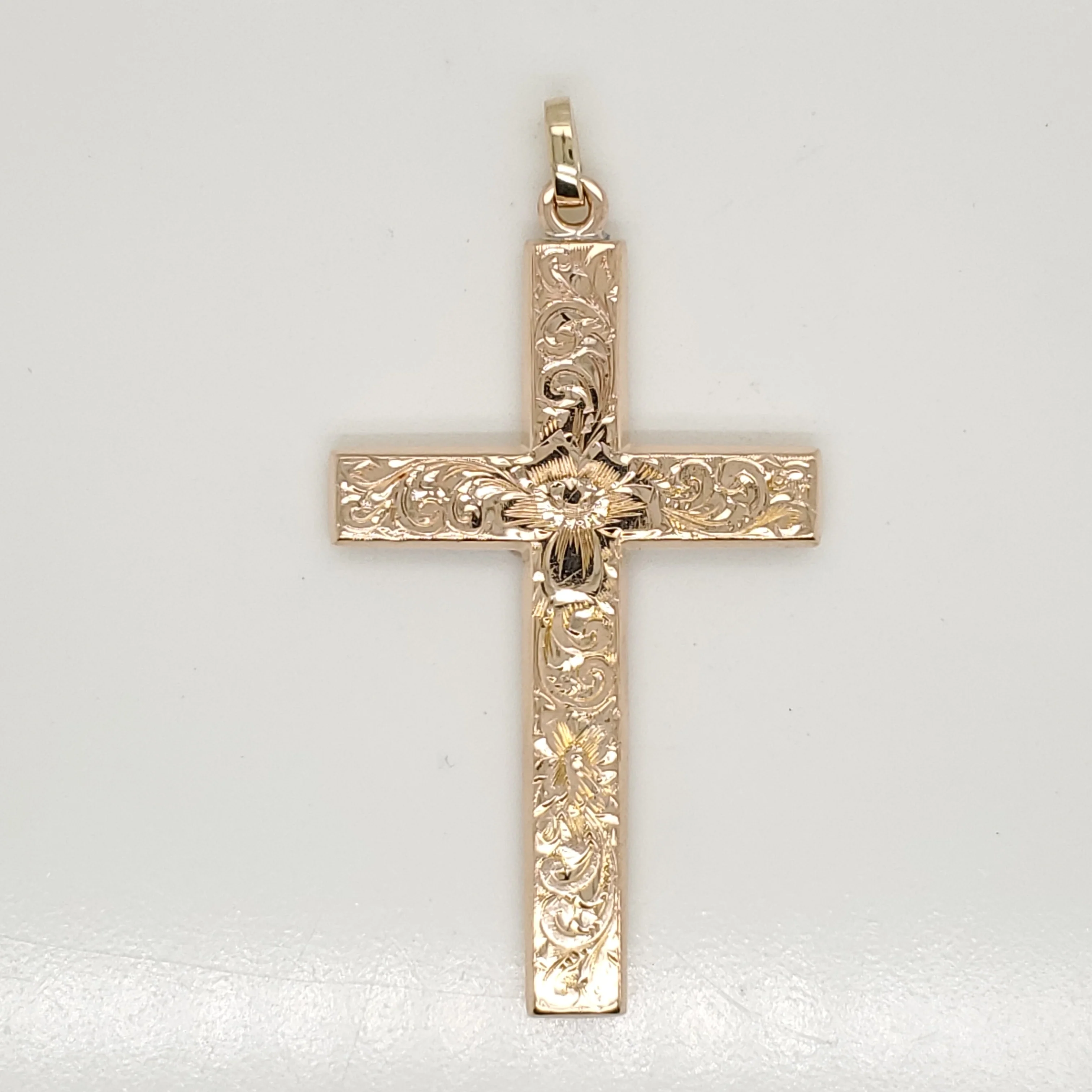 Antique Victorian 10kt Yellow Gold Gold Cross Pendant