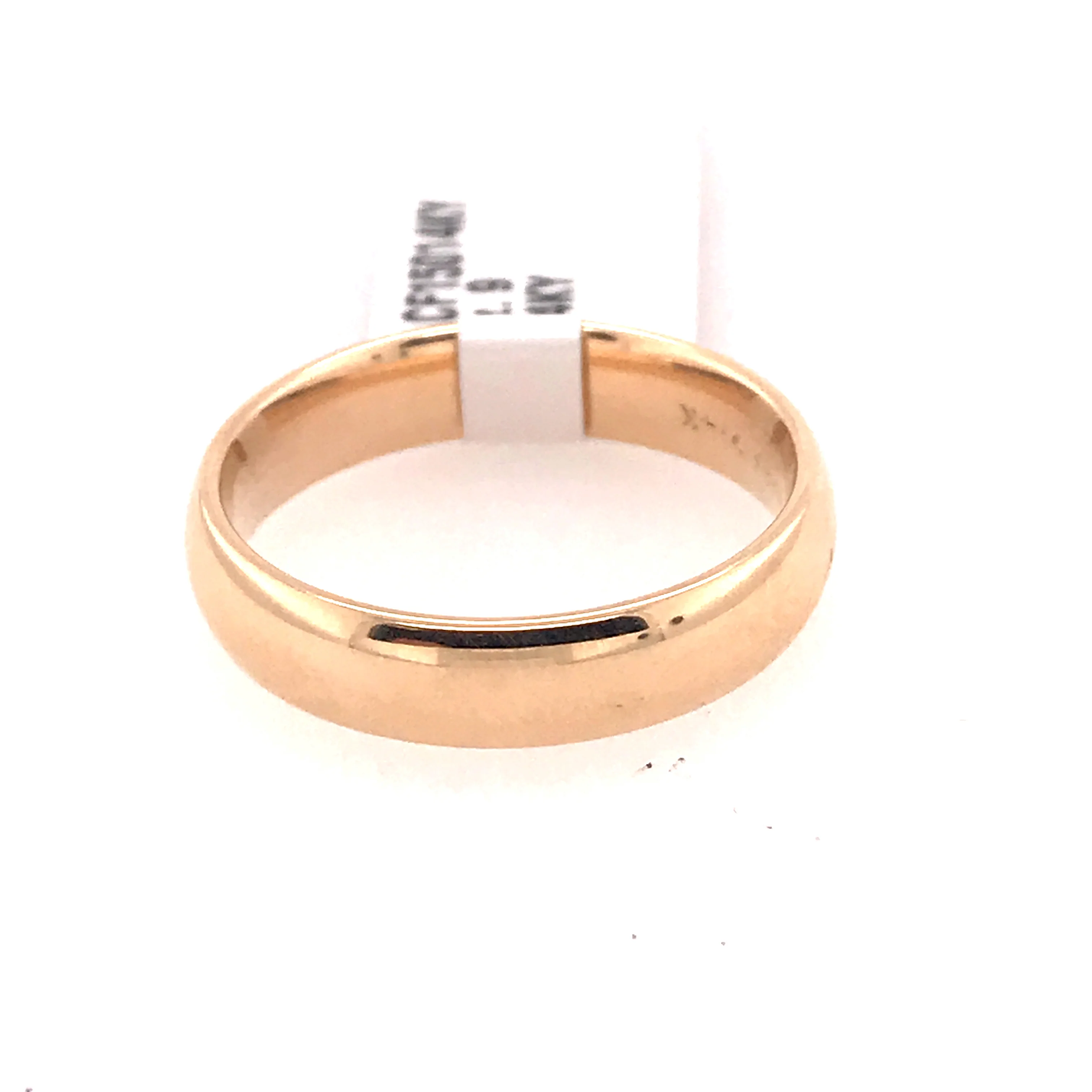 Benchmark Yellow Gold Comfort Fit Wedding Band Size 9