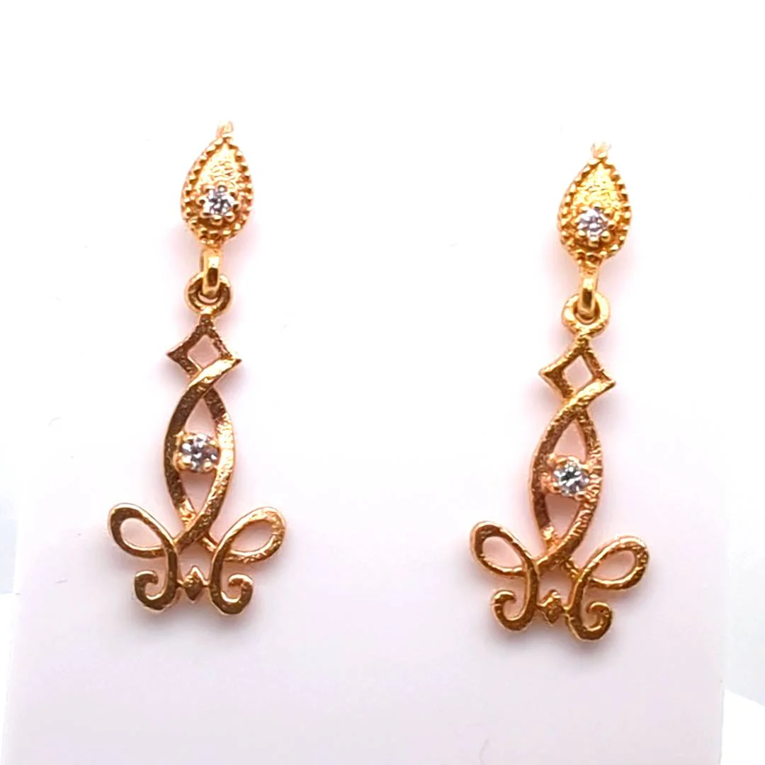 Cedrick Rose Gold 2 Diamond Dangles