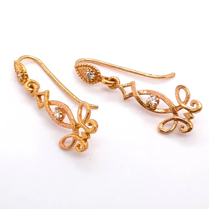 Cedrick Rose Gold 2 Diamond Dangles - Image 2