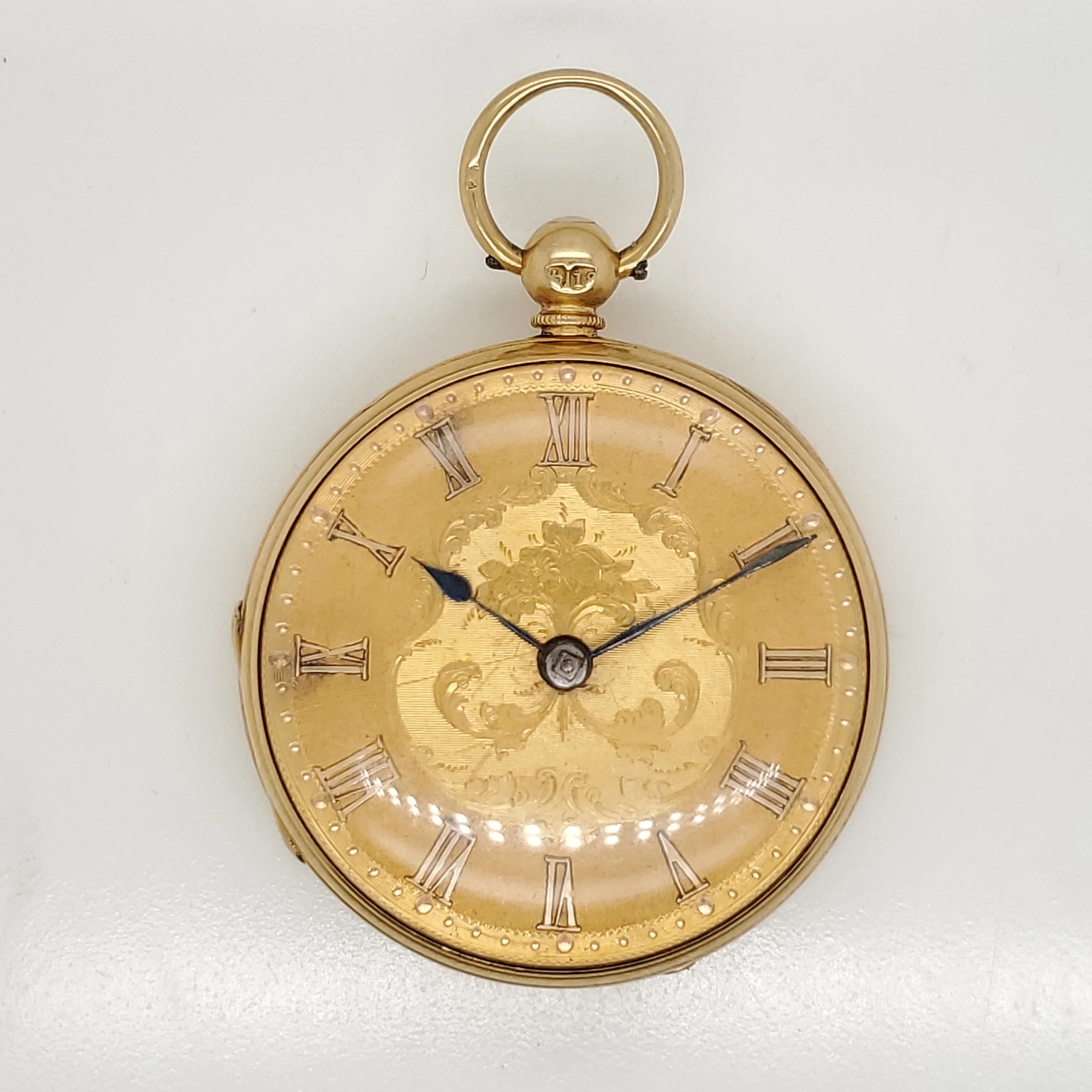 Dela Cour Antique Victorian 18Kt Yellow Gold Pocket Watch