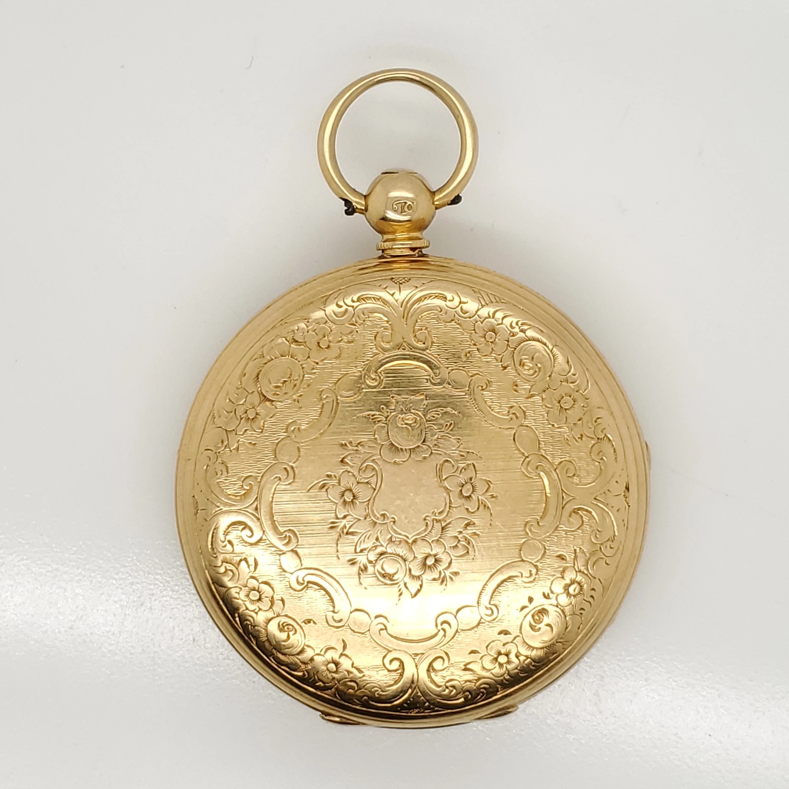 Dela Cour Antique Victorian 18Kt Yellow Gold Pocket Watch - Image 2
