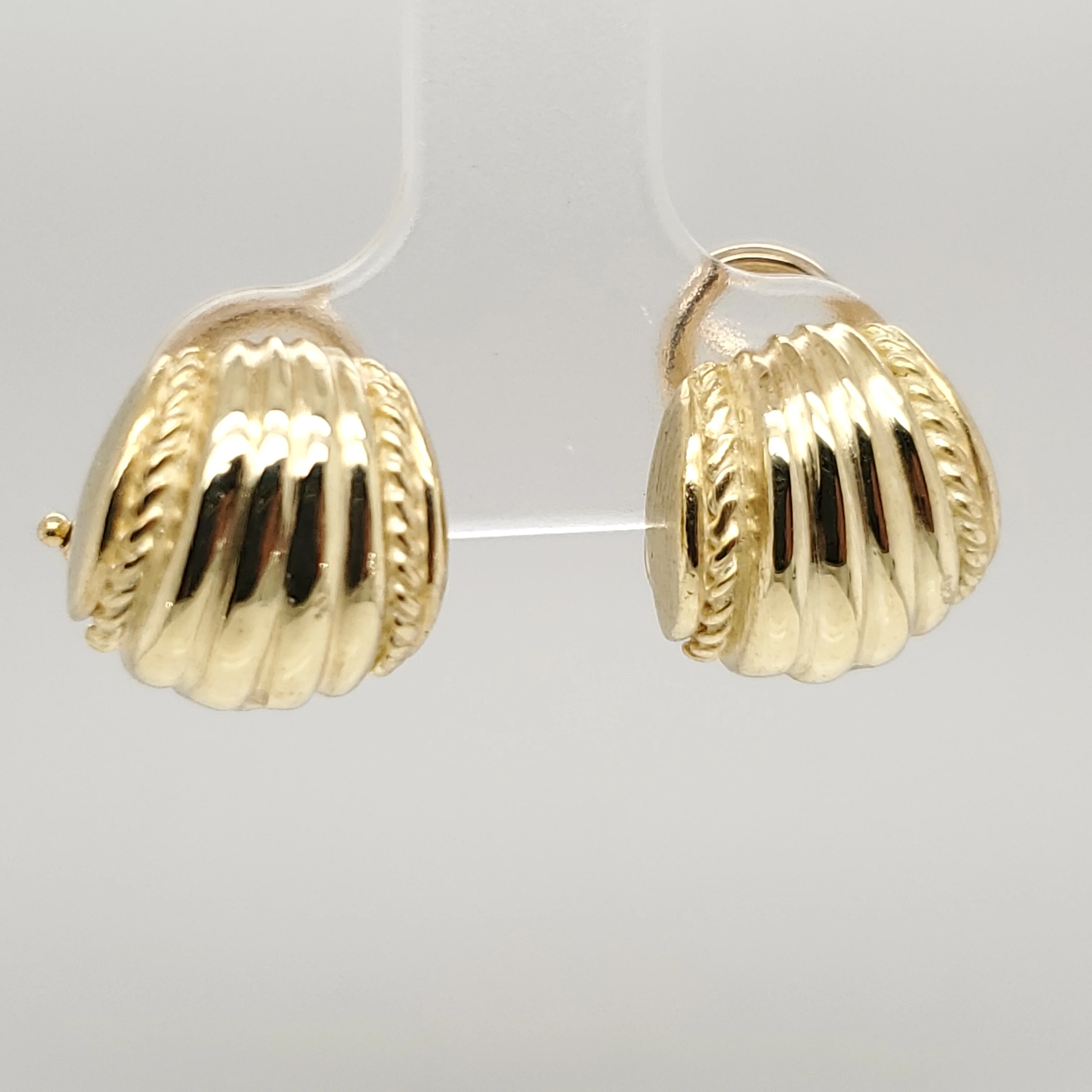 Judith Ripka 18kt Yellow Gold Huggie Earrings