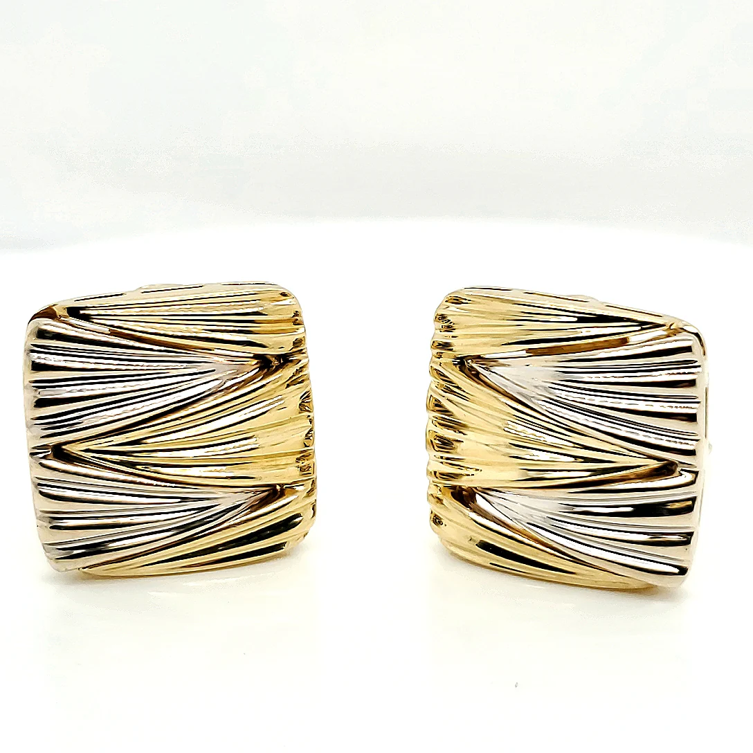 Michael Bondanza 18Kt Yellow Gold Gold & Platinum Designer Earring