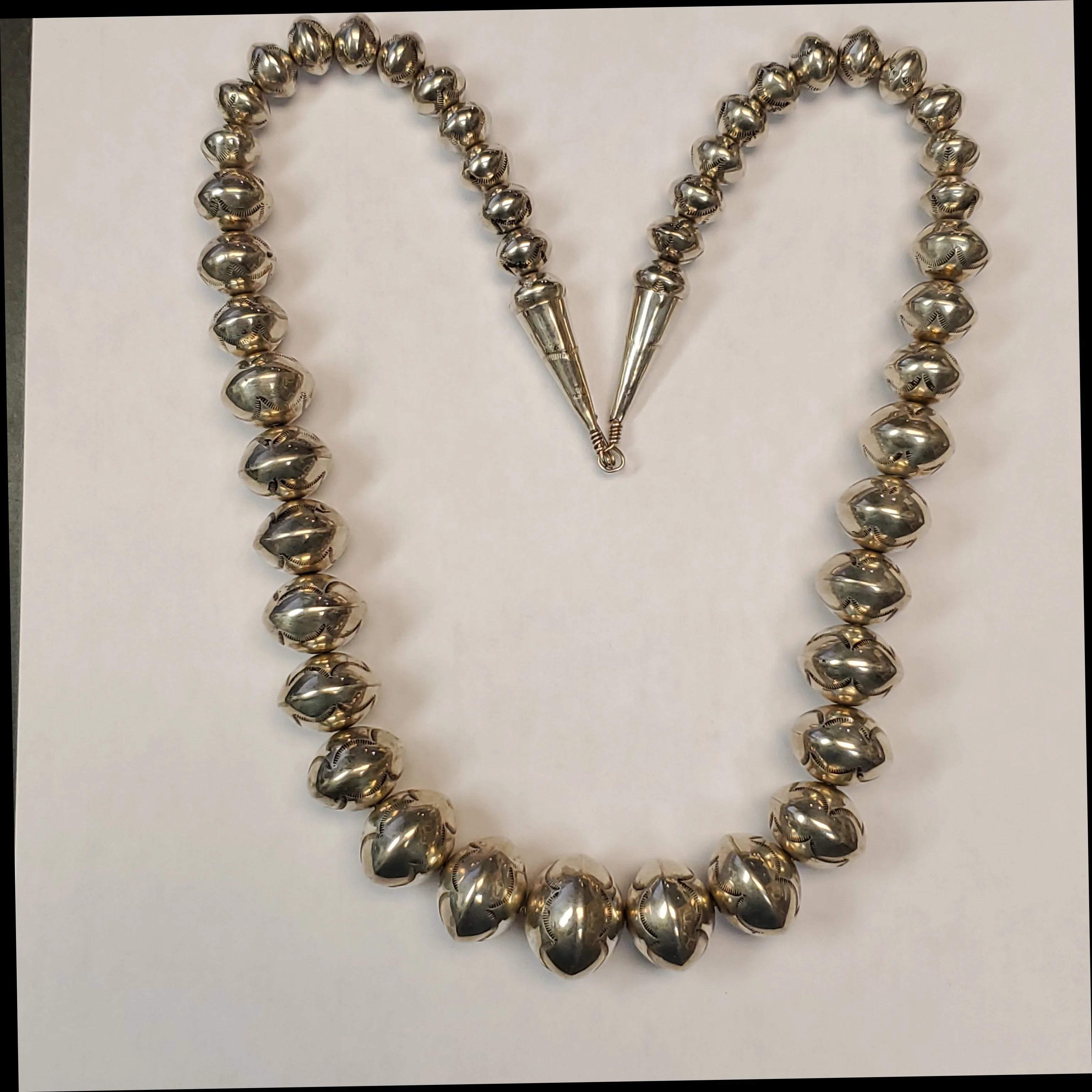 Navaho Sterling 24"" Necklace