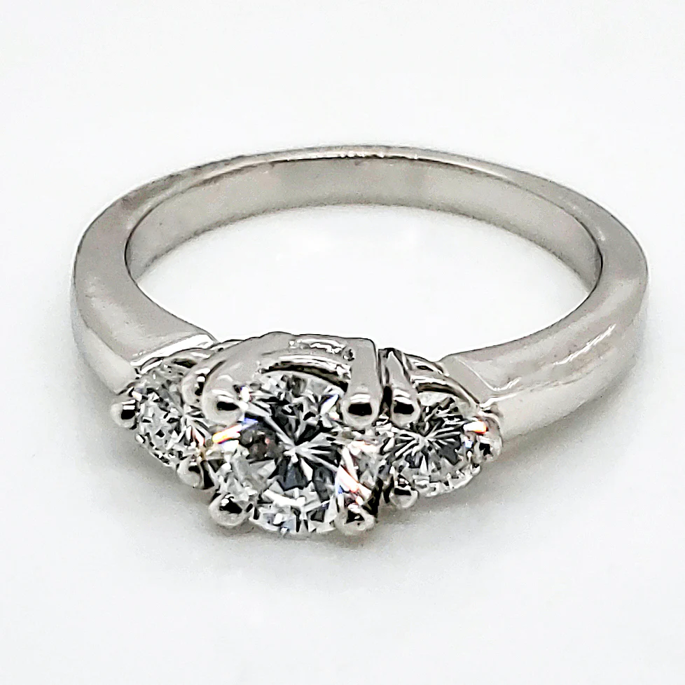 Platinum Three Stone Engagement Ring