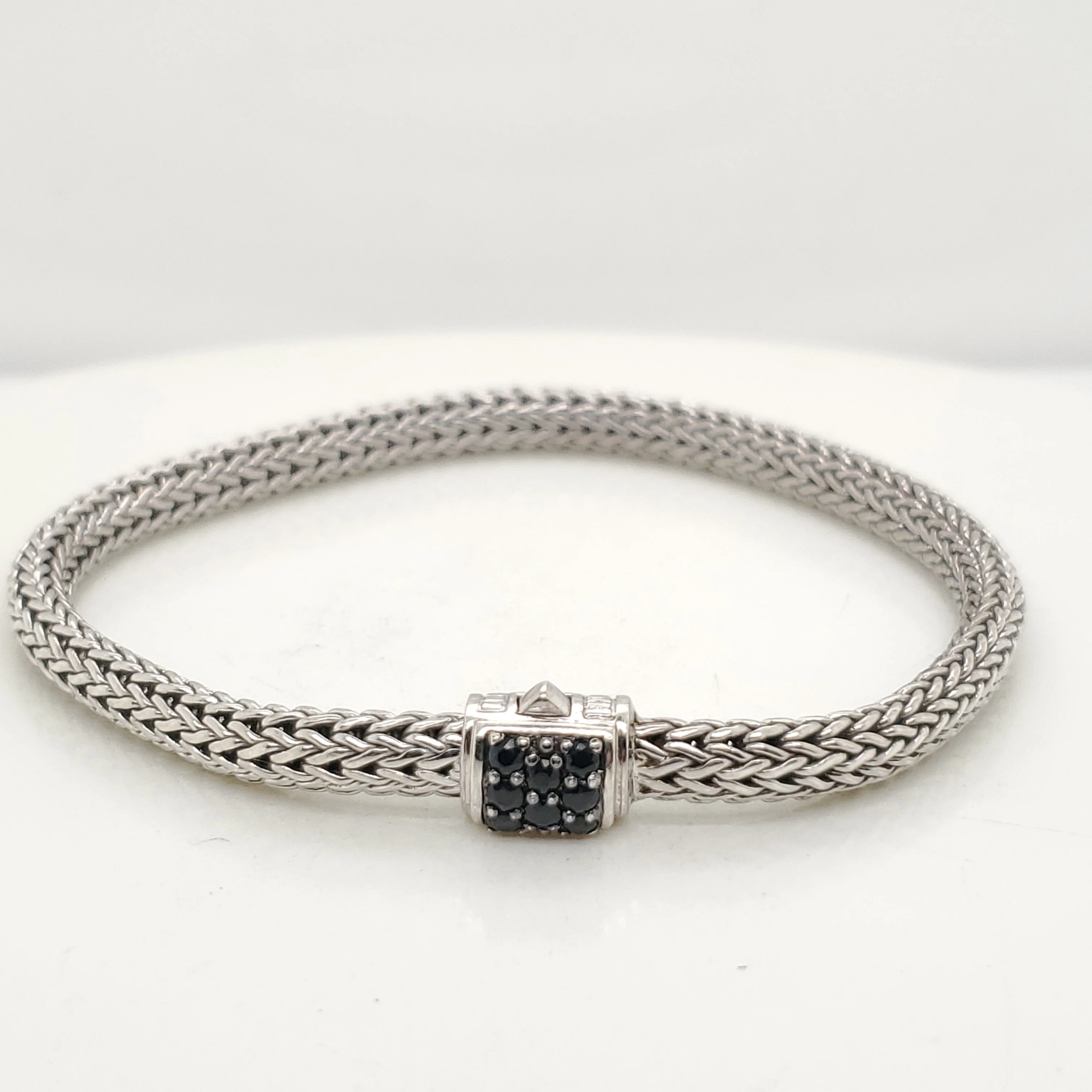 Pre - Owned John Hardy Silver And Diamond Bracelet