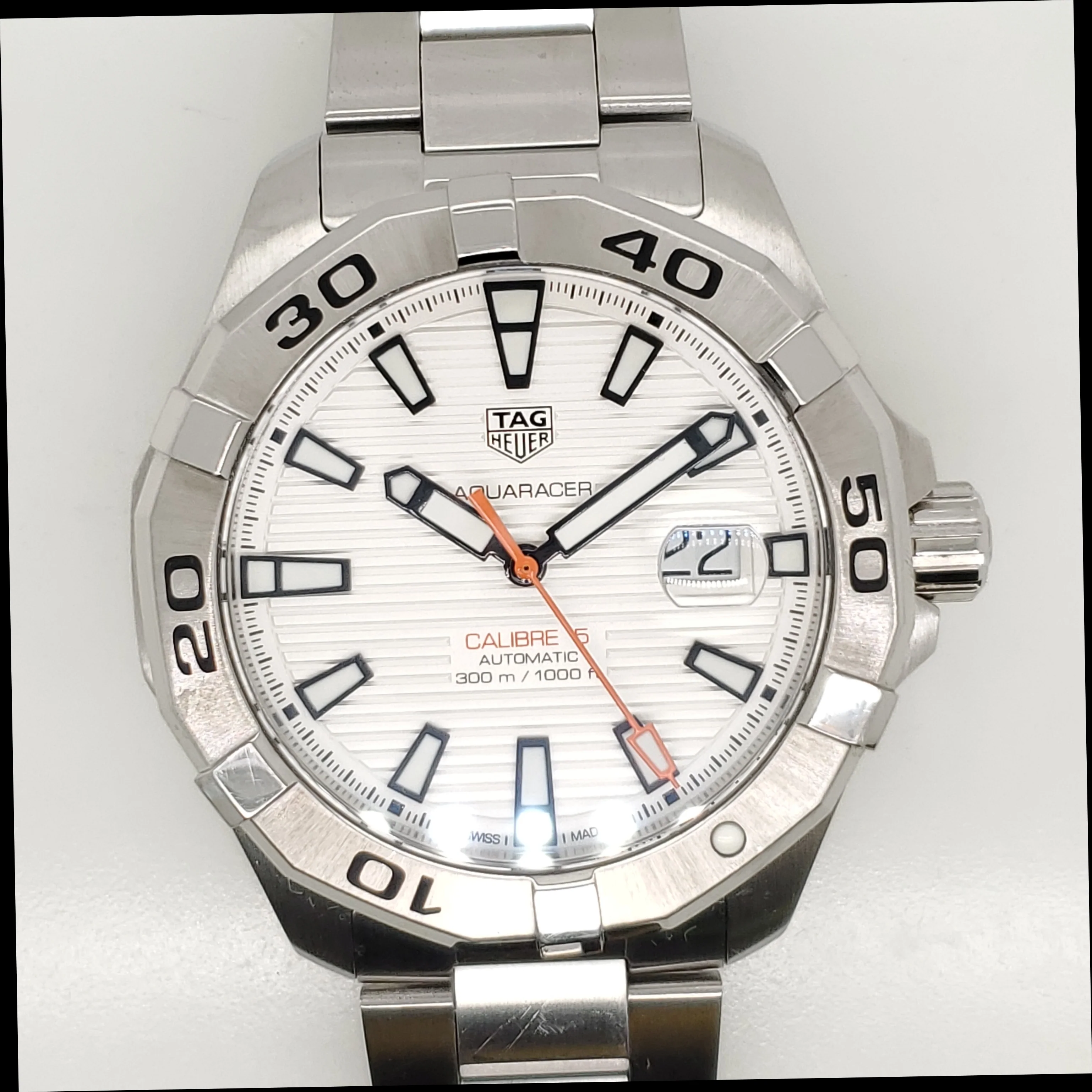 Pre-owned Tag Heuer Aquaracer Stainless Steel Automatic Mens Watch